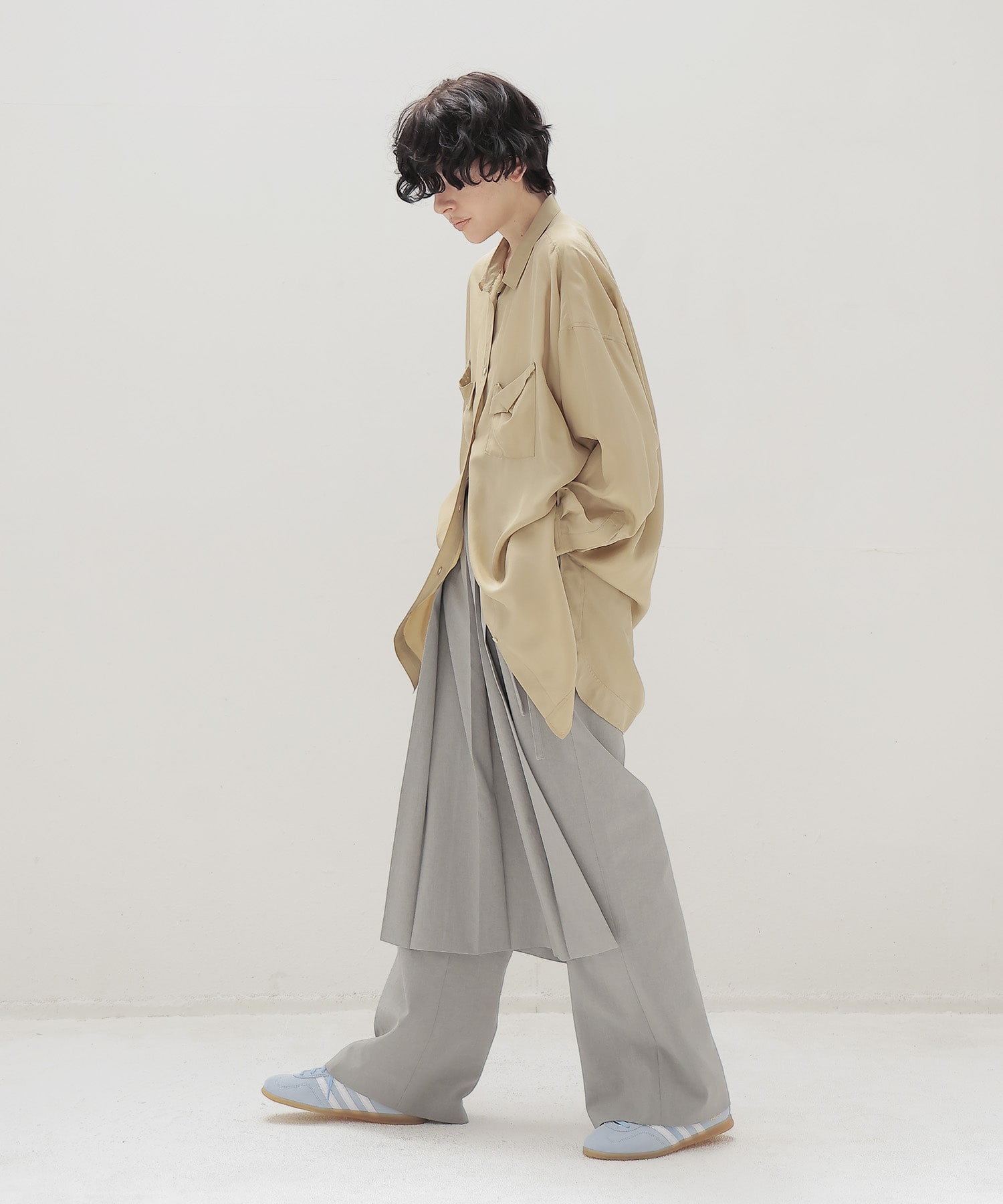 silk sand wash big shirt