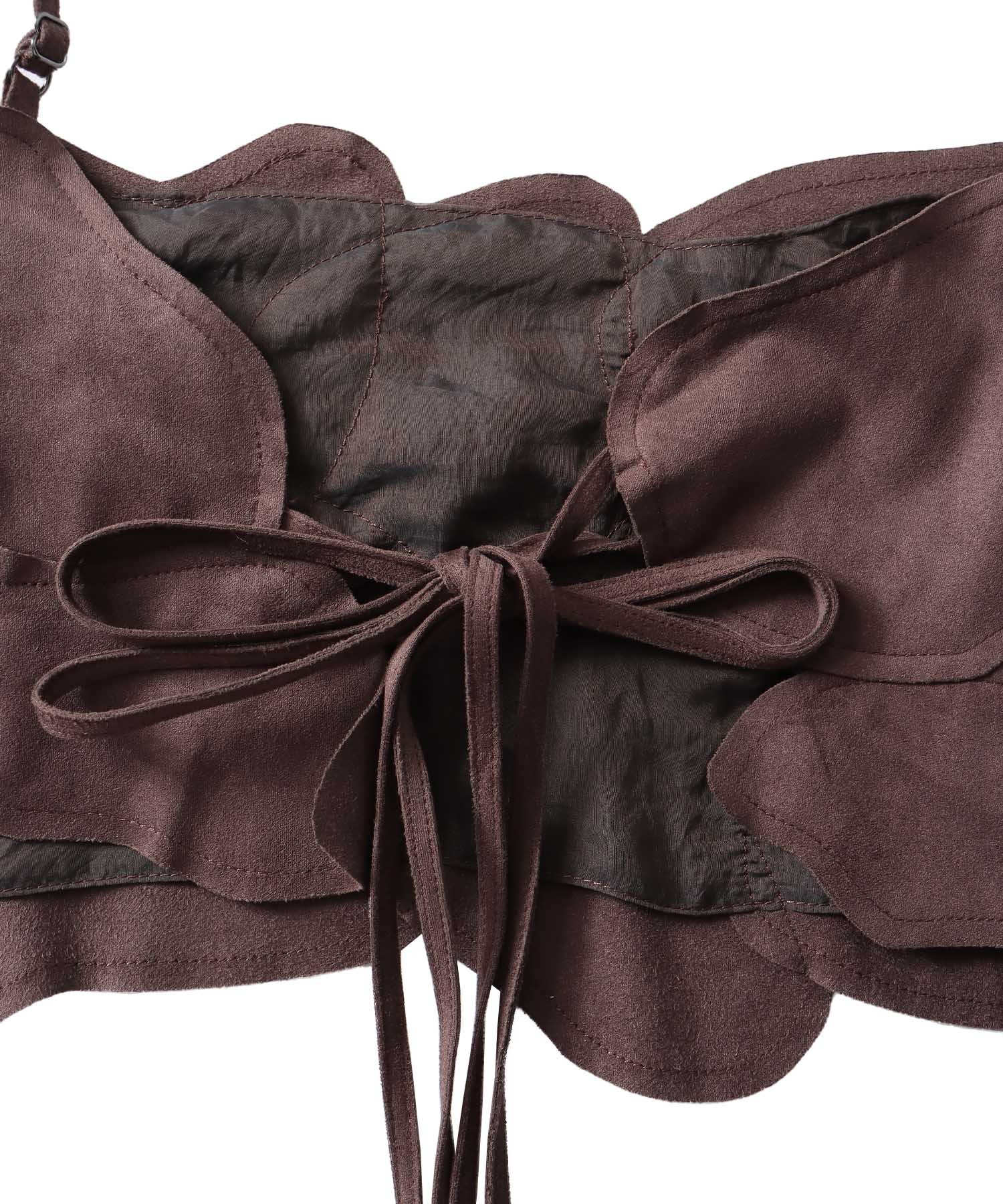 suede patchwork buistier