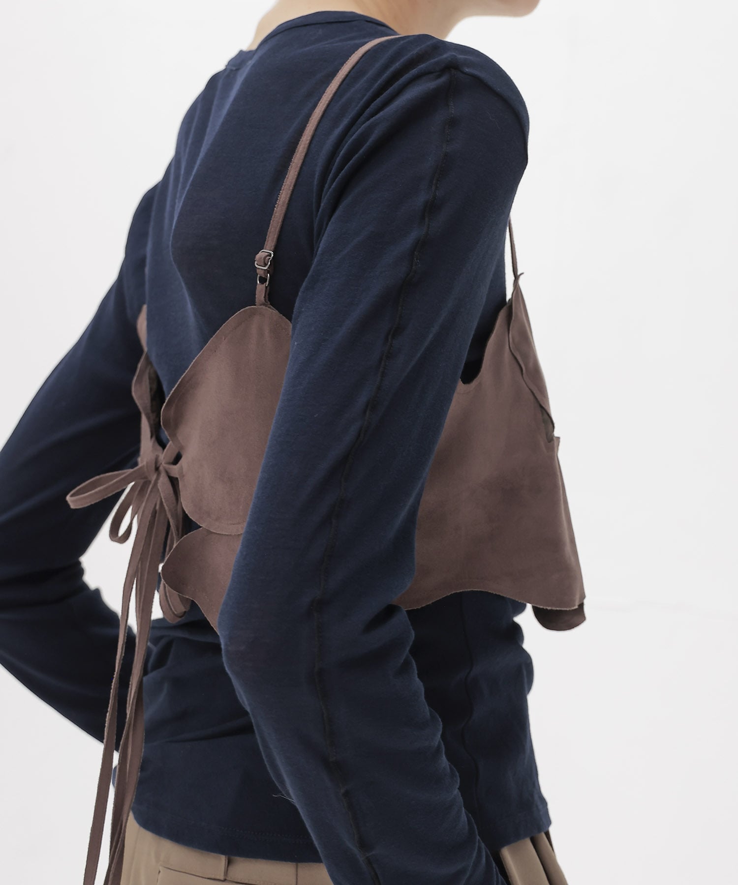suede patchwork buistier