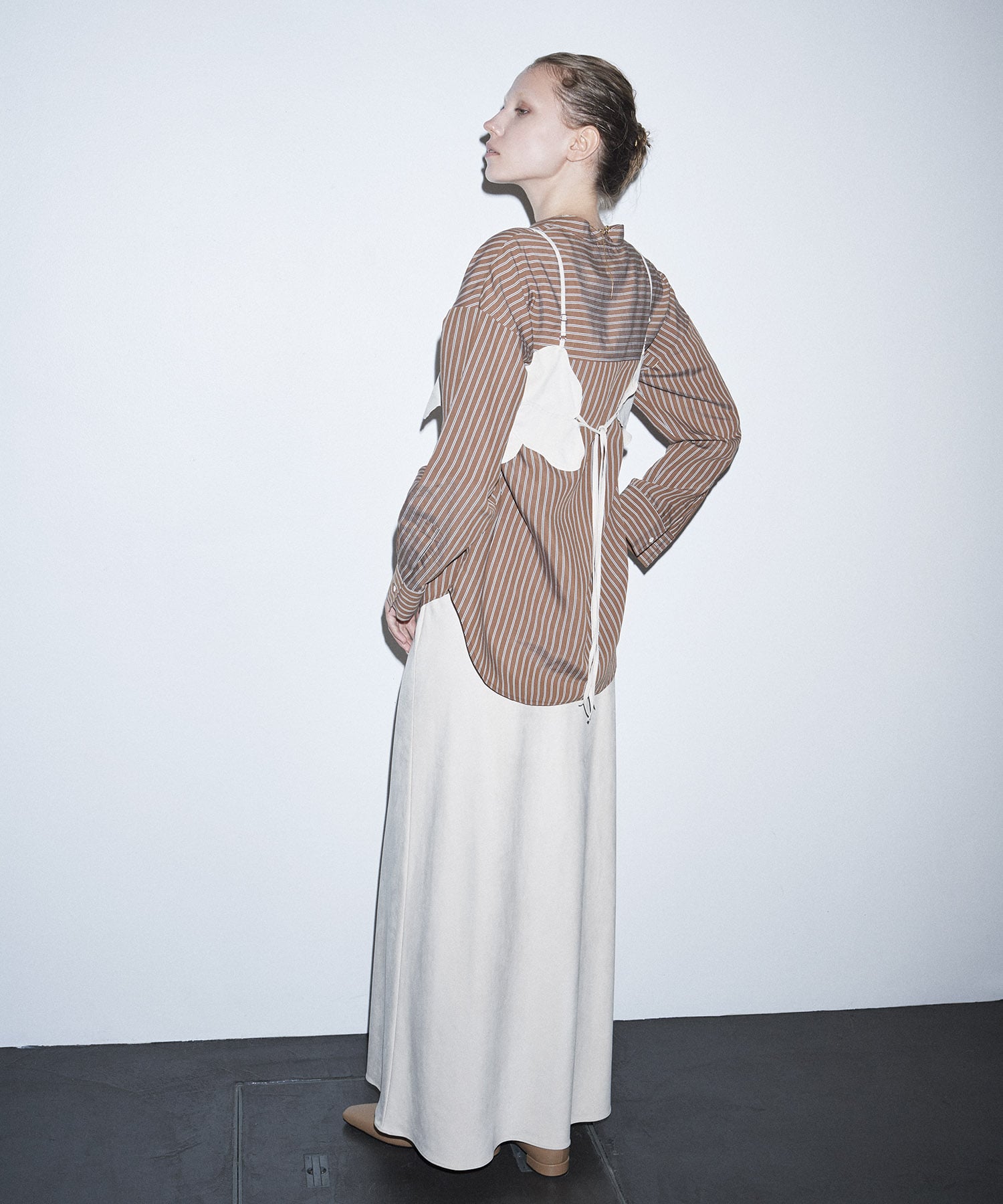suede patchwork buistier