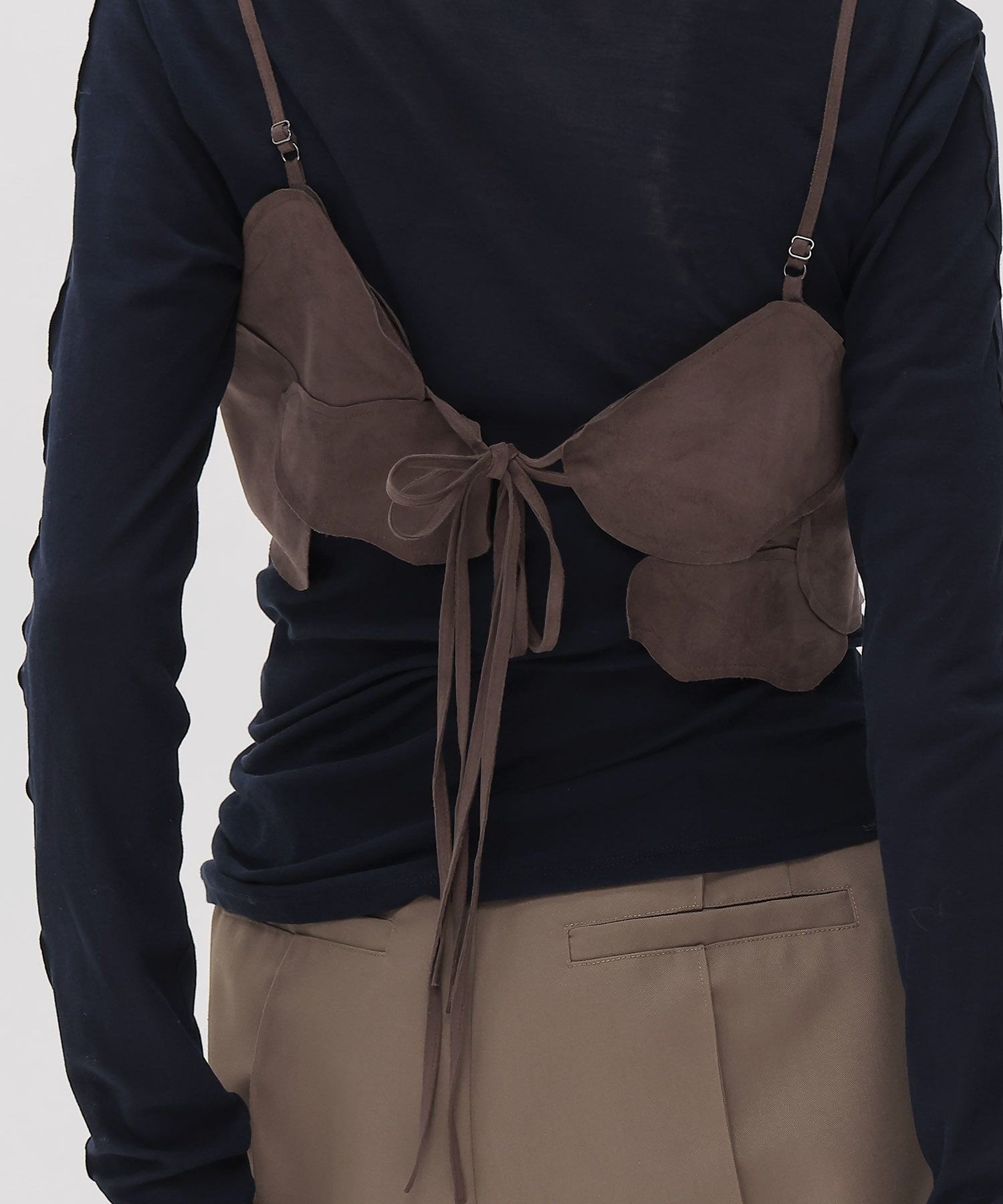 suede patchwork buistier