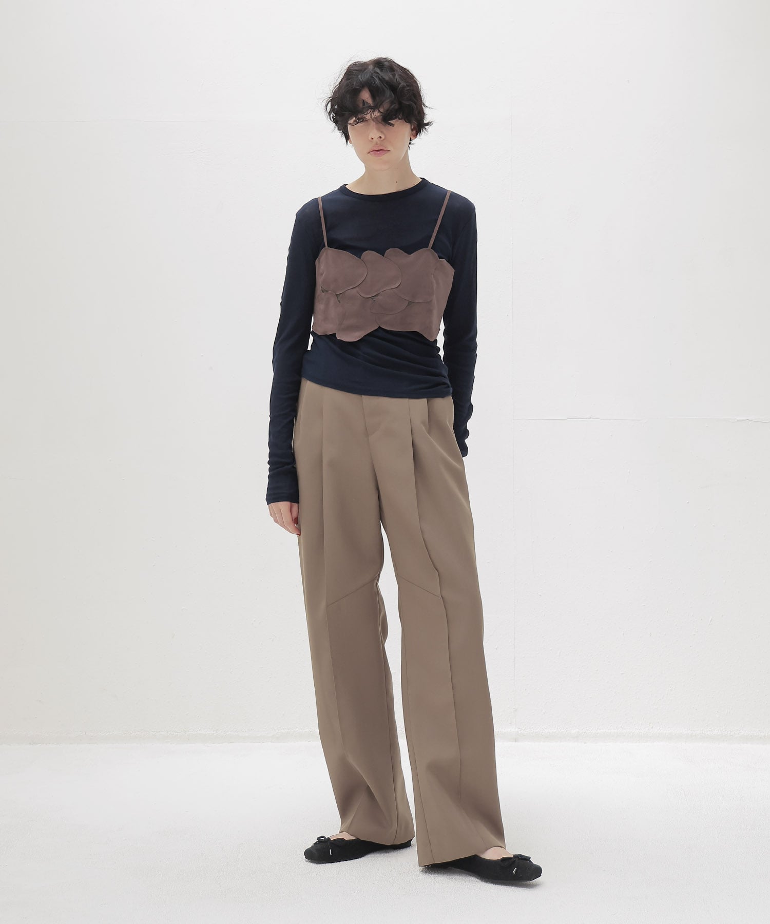 suede patchwork buistier