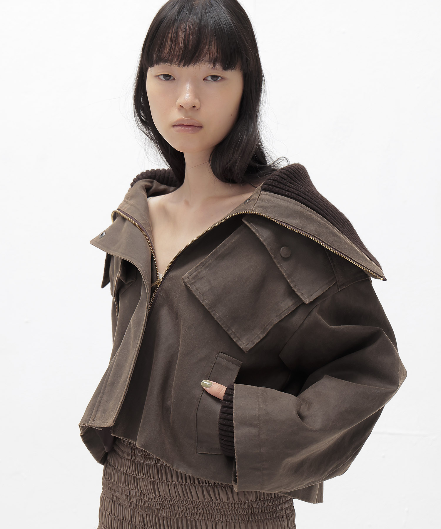 crack vintage short blouson