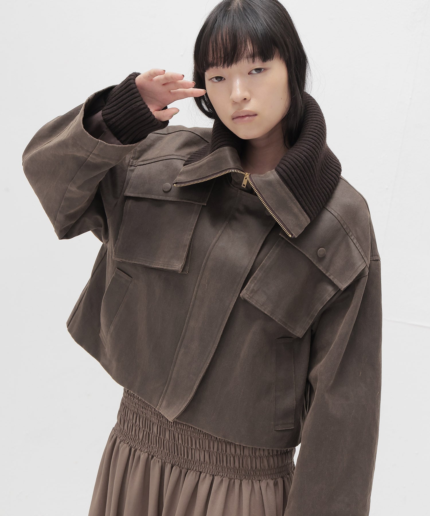 crack vintage short blouson