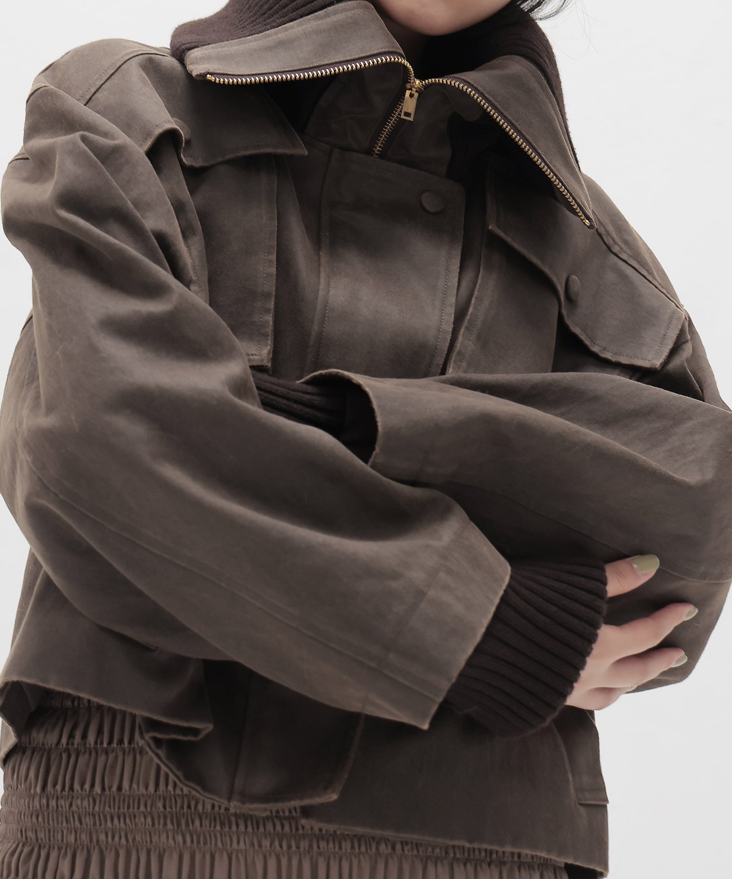 crack vintage short blouson
