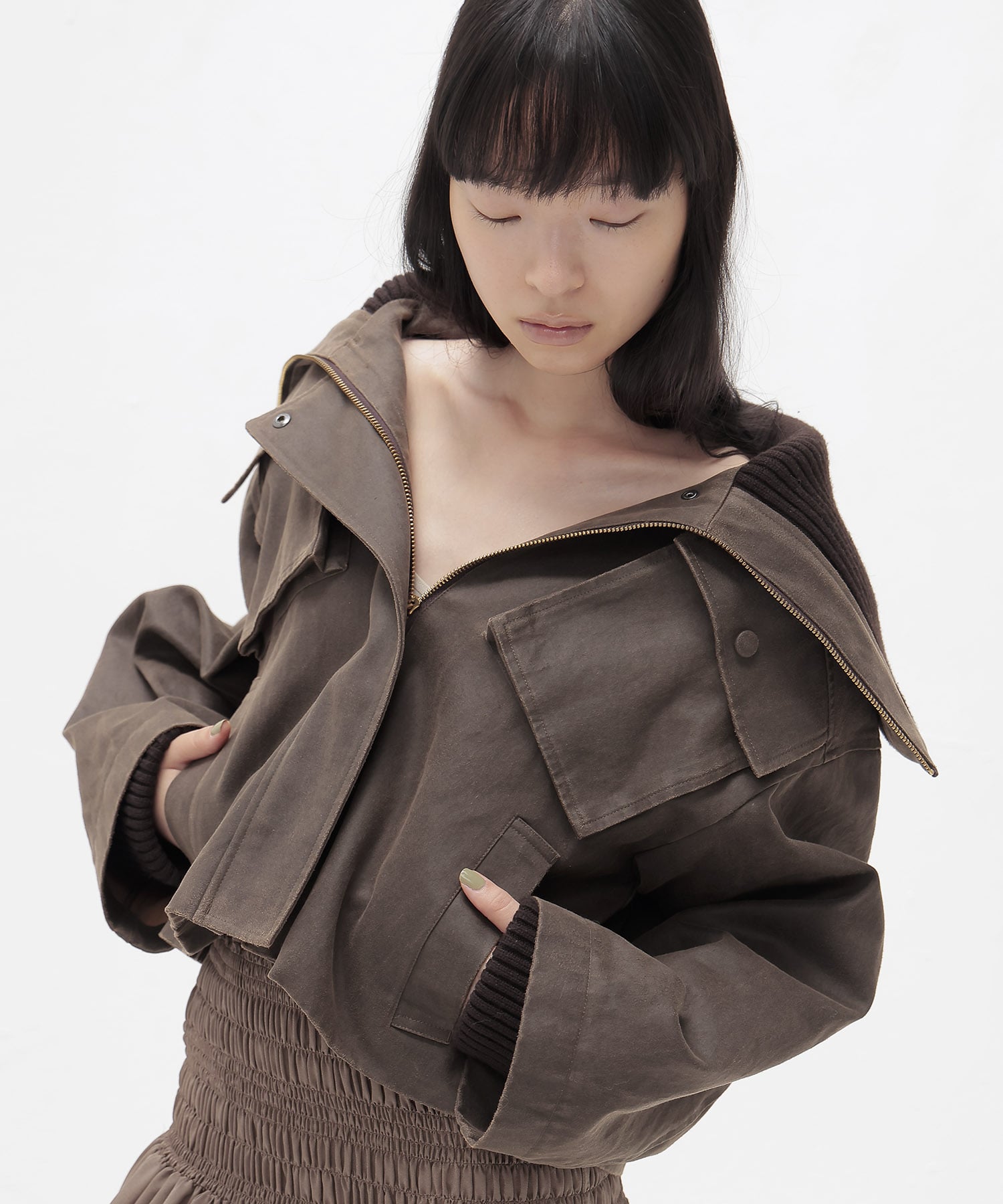 crack vintage short blouson