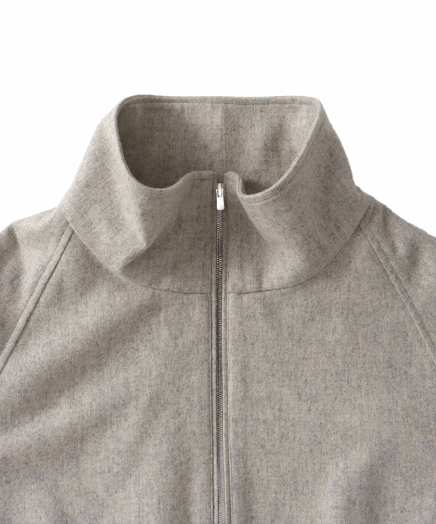 top flannel stand collar blouson