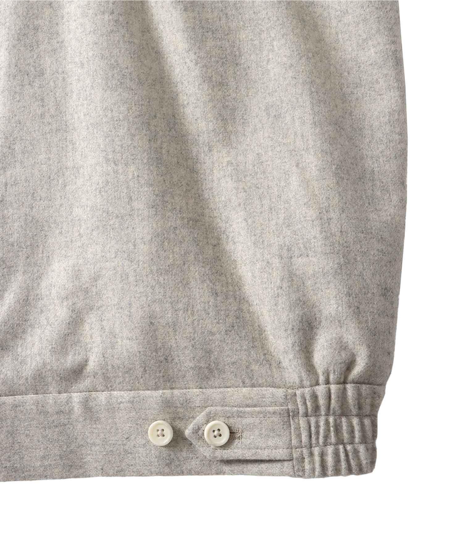 top flannel stand collar blouson