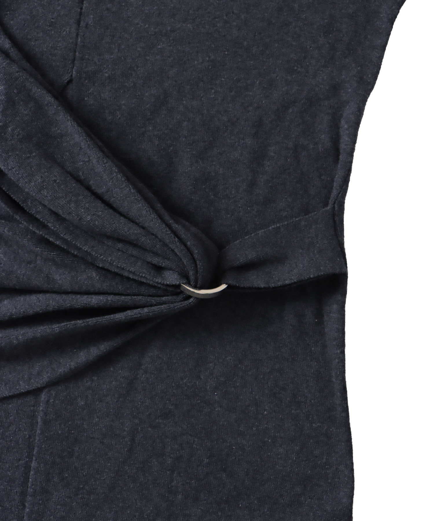 cotton cashmere drape knit dress