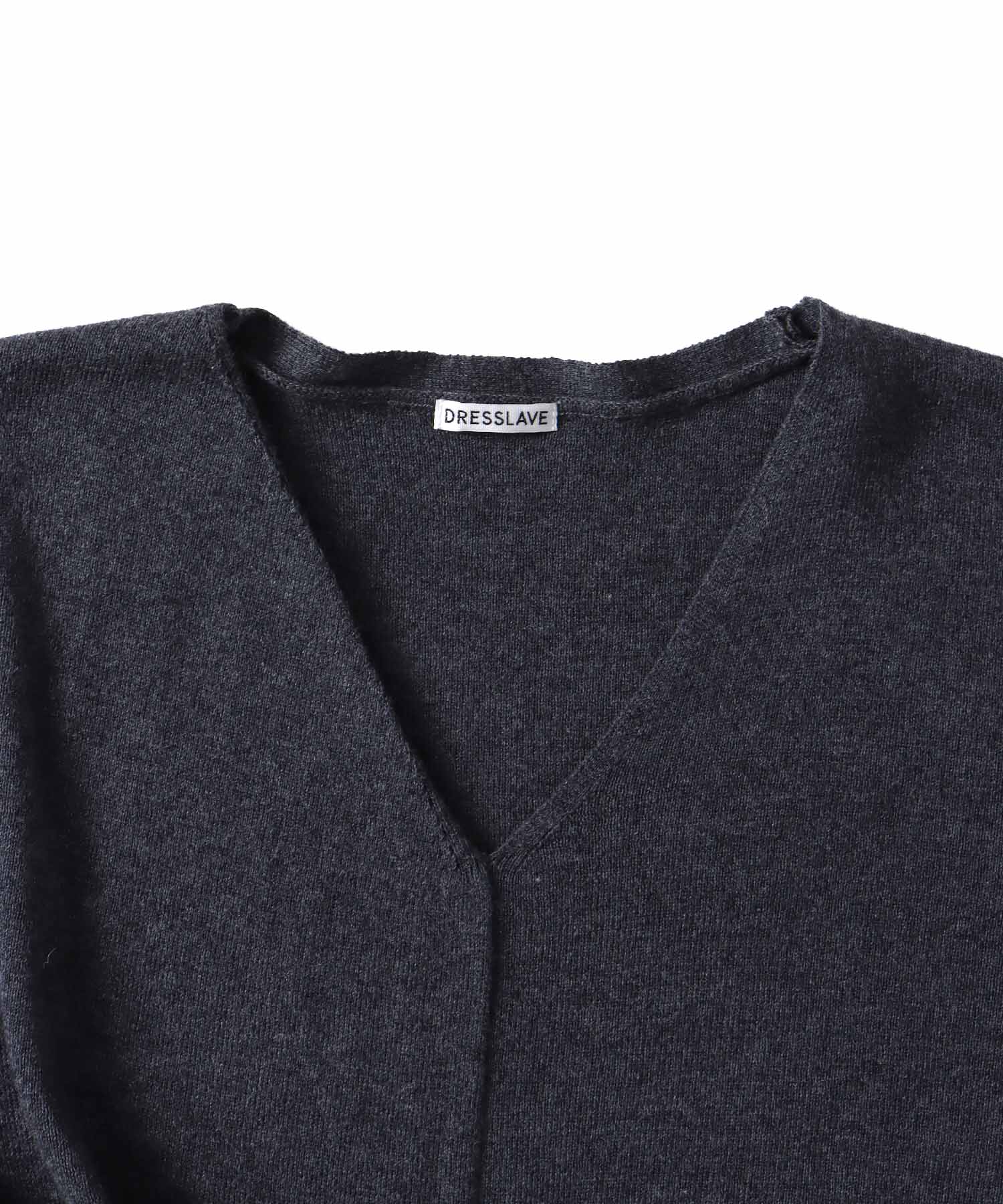 cotton cashmere drape knit dress