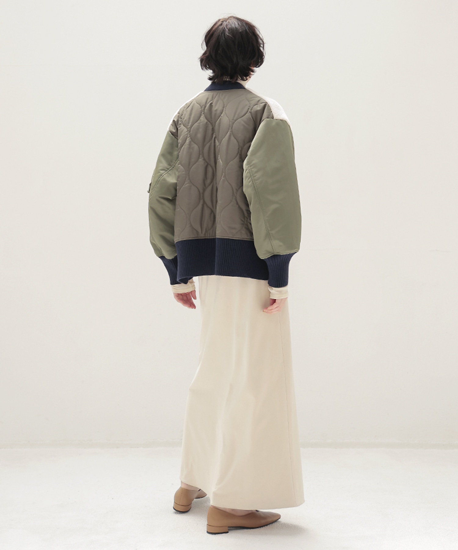 suede long skirt