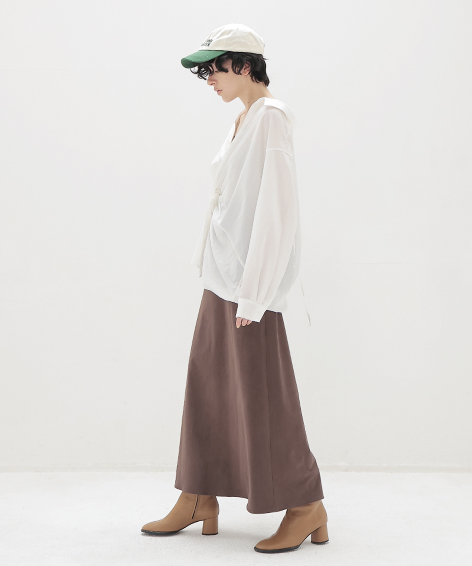suede long skirt