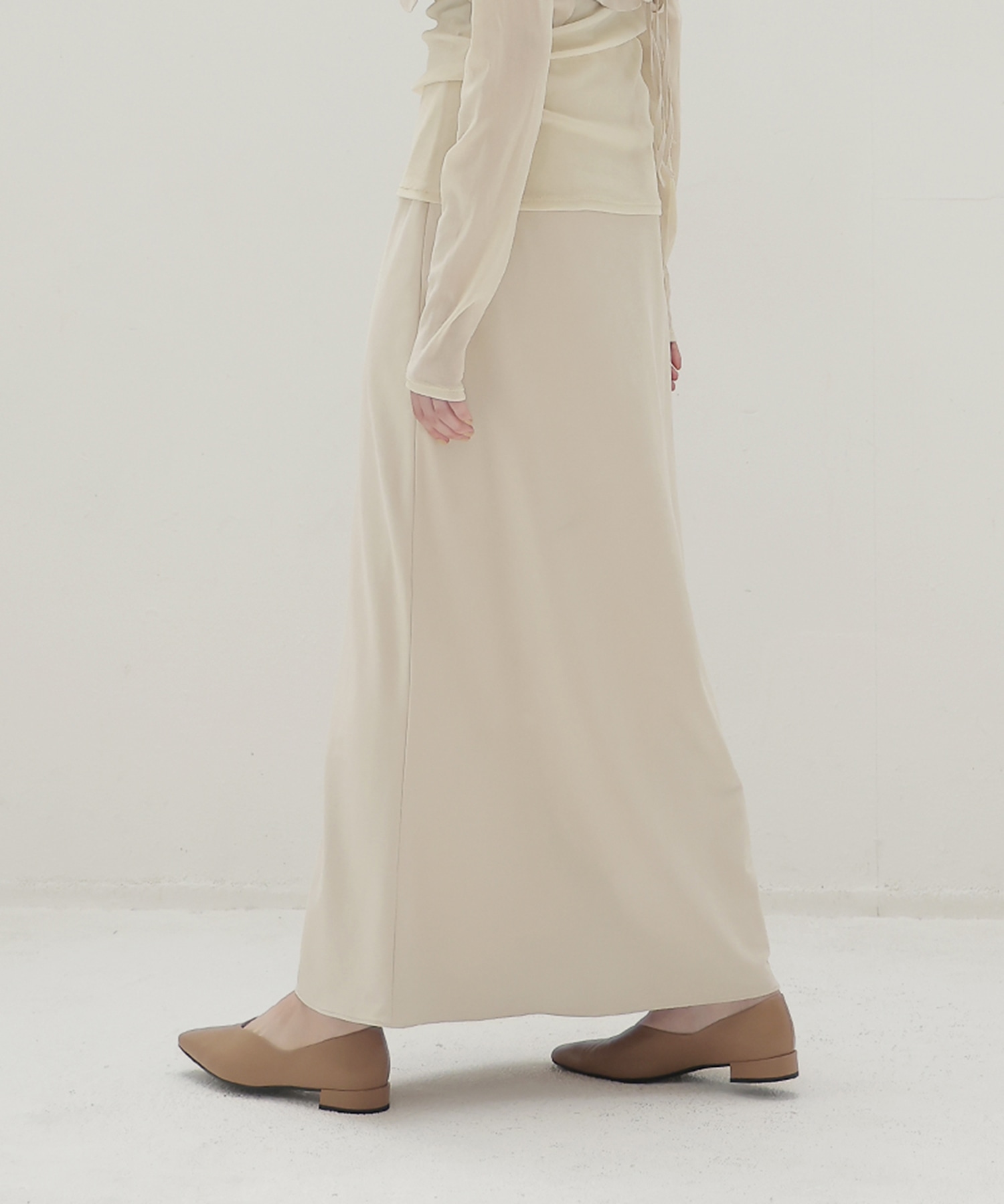 suede long skirt