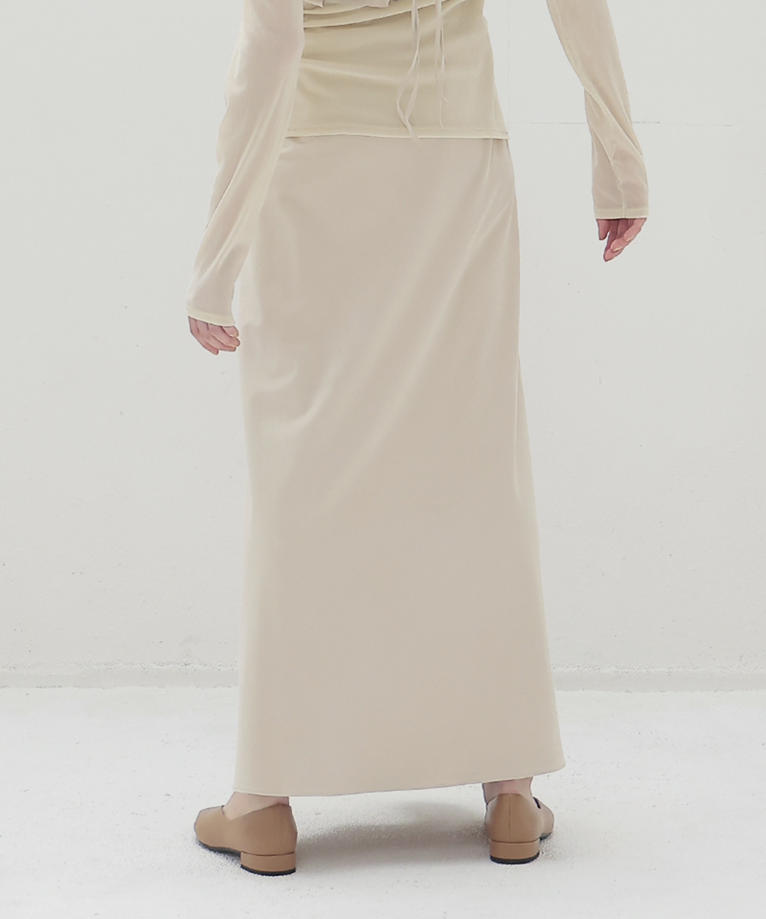 suede long skirt