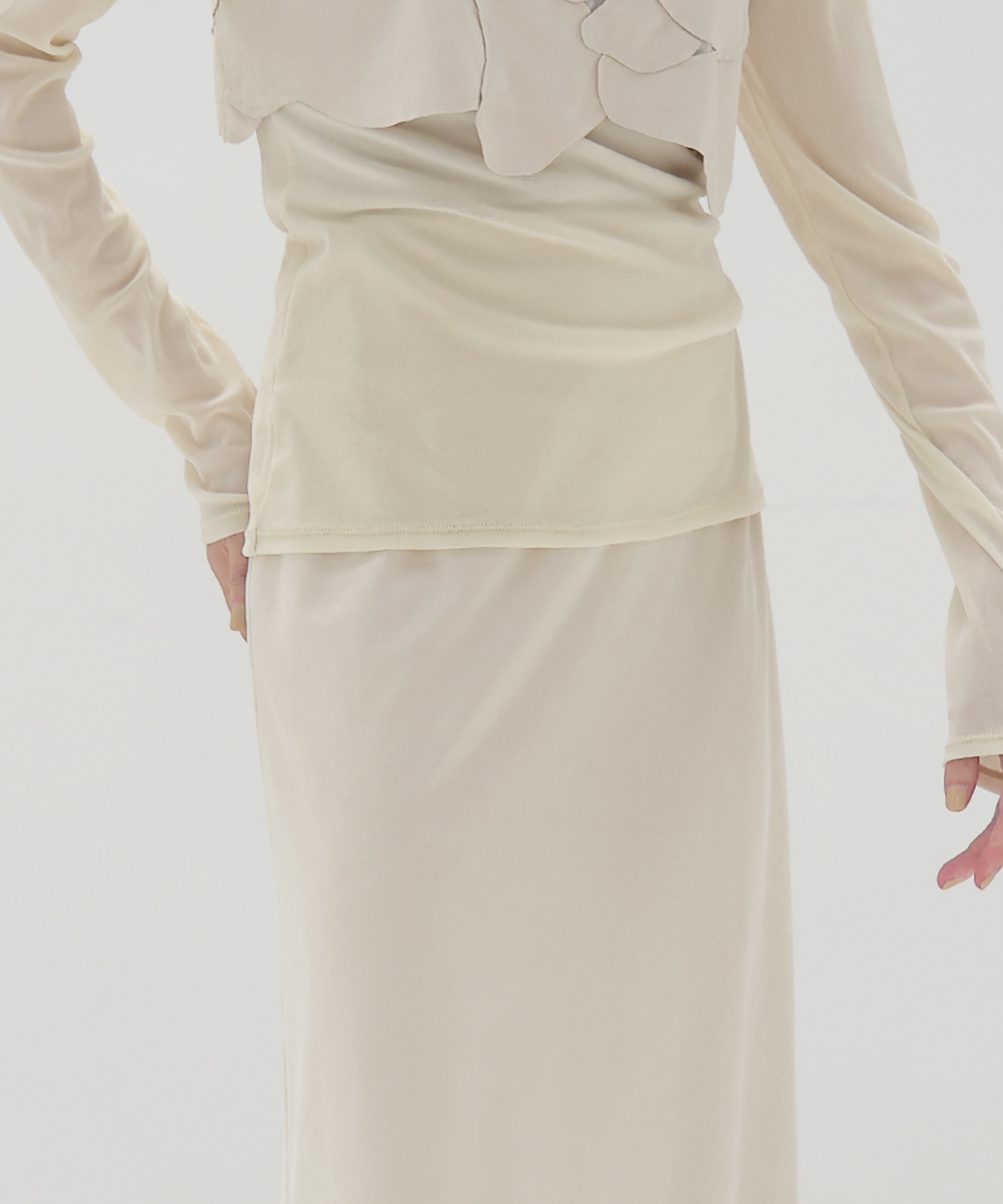 suede long skirt