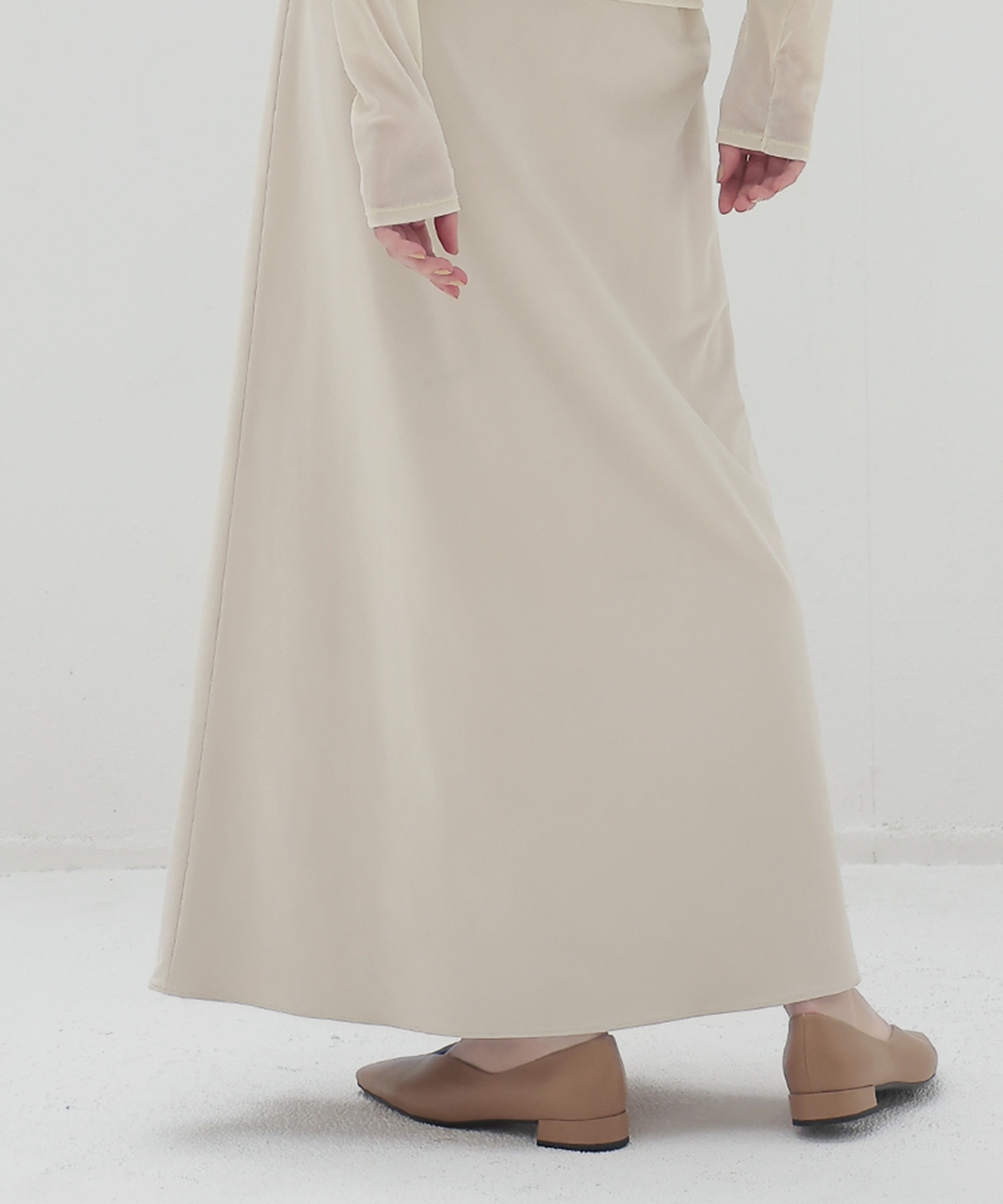 suede long skirt