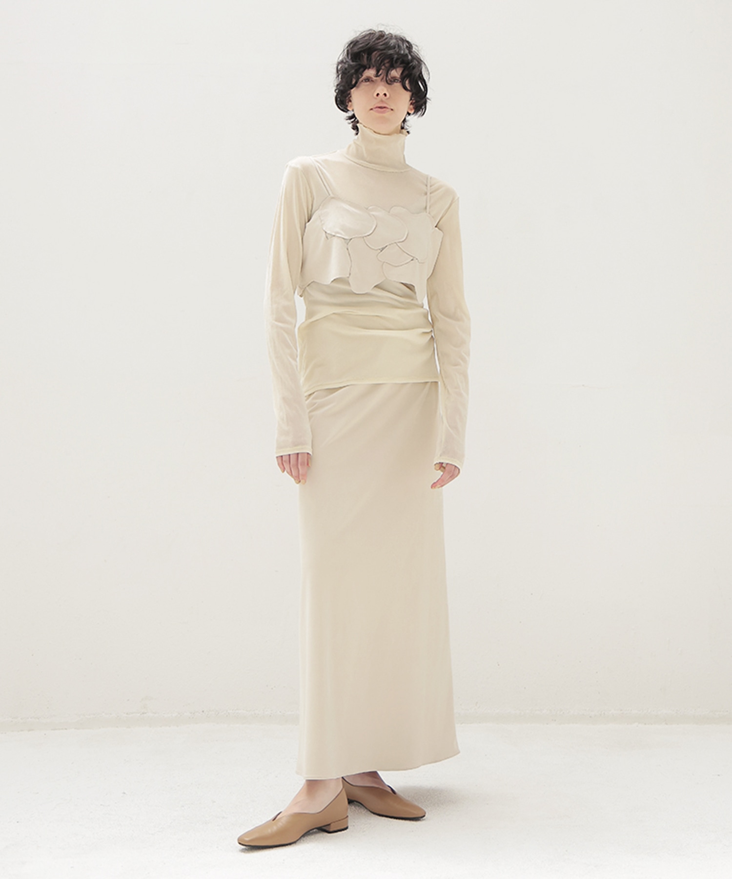 suede long skirt