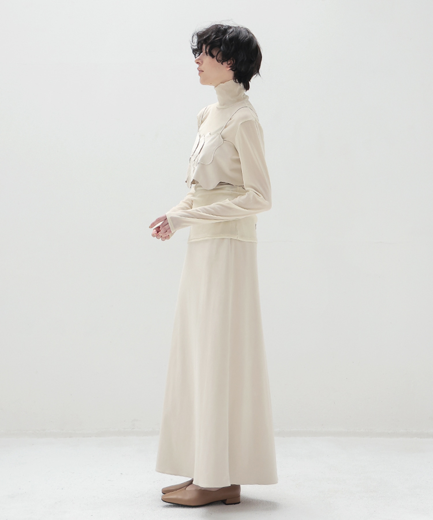 suede long skirt