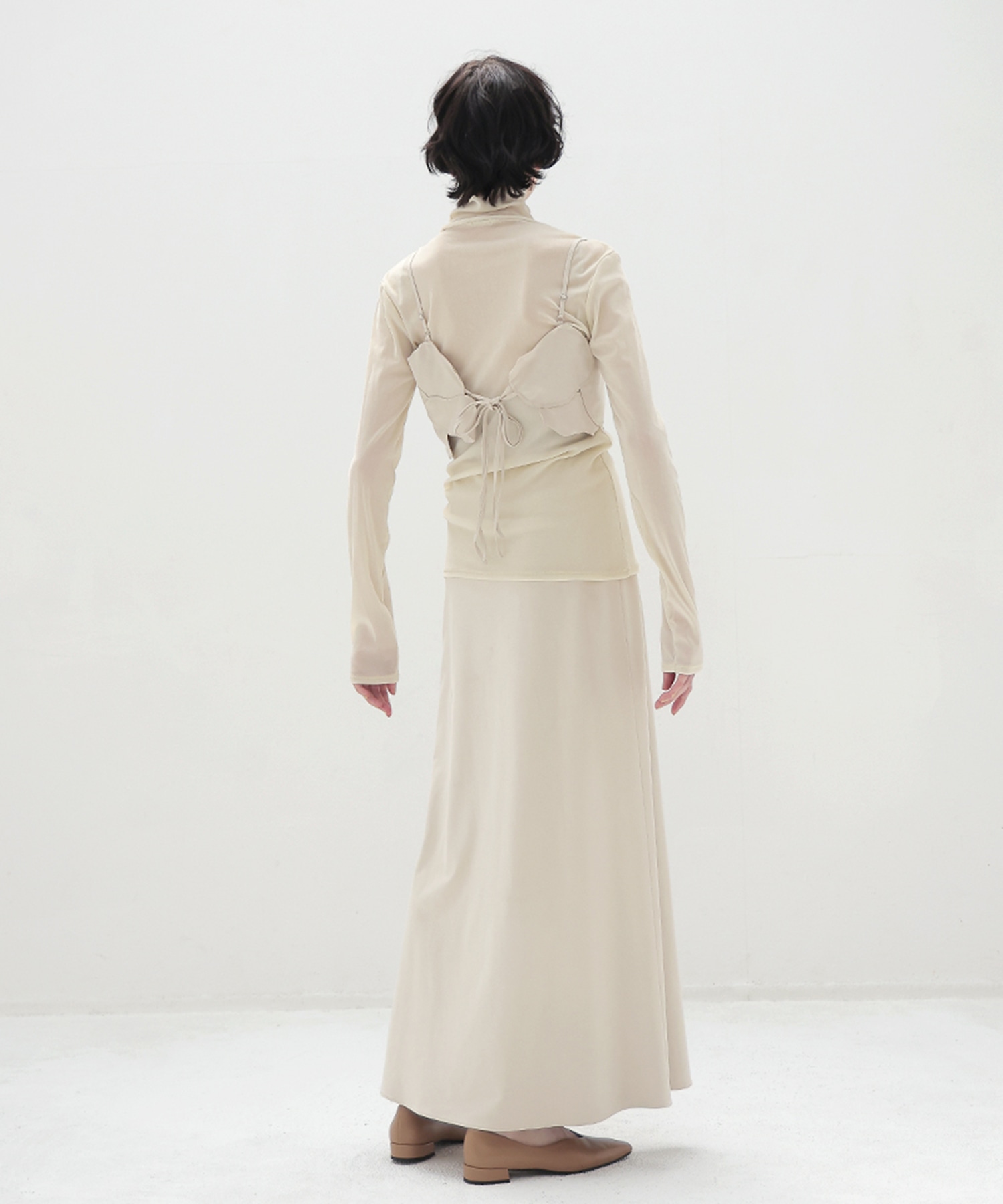 suede long skirt