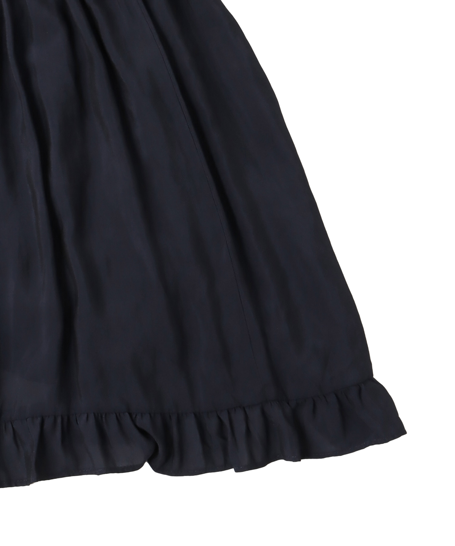 shirring tiered gom long skirt