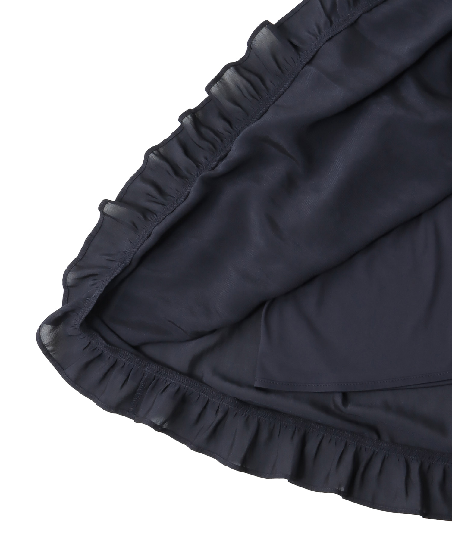 shirring tiered gom long skirt