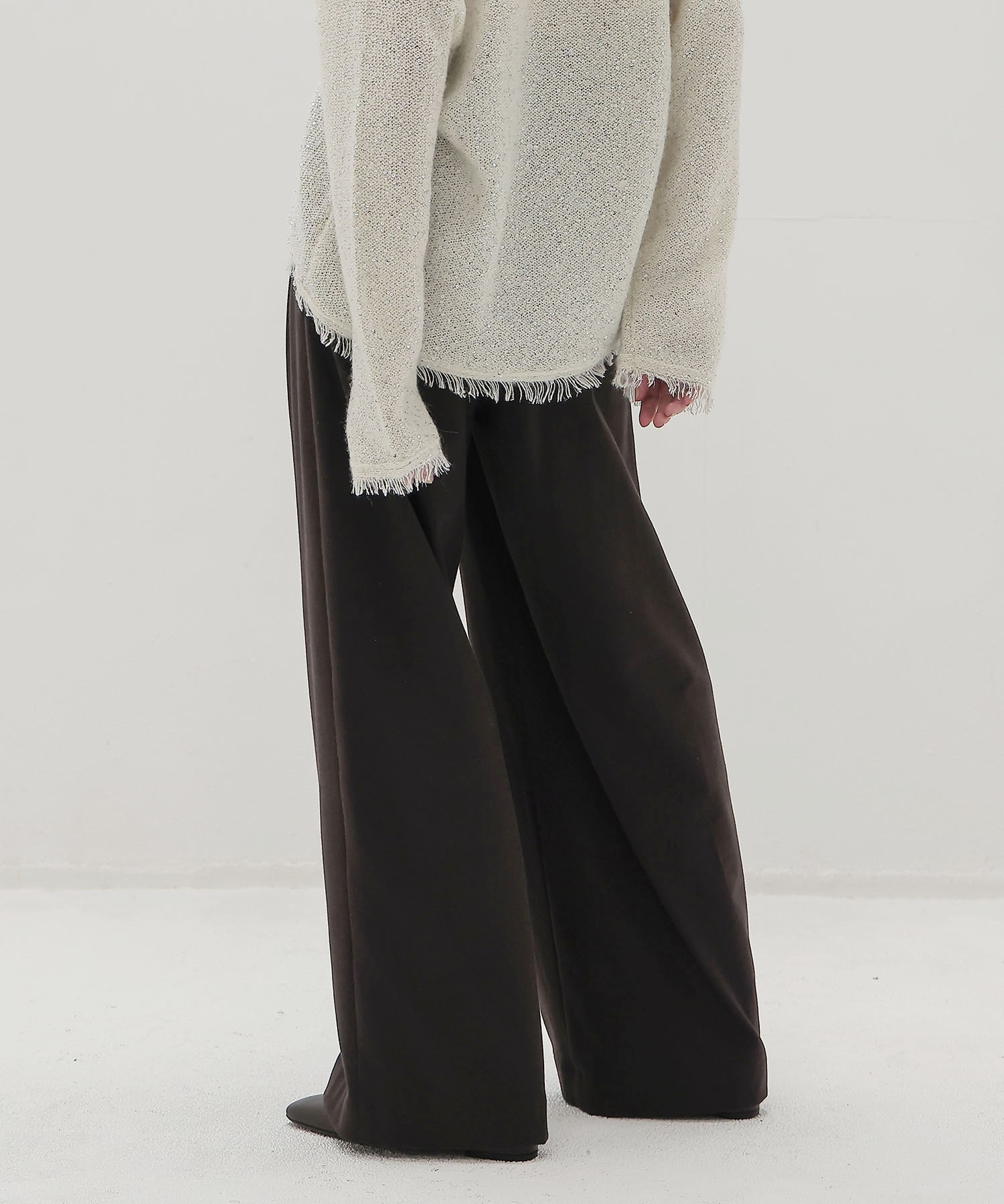 both sides brushed 2tuck pants