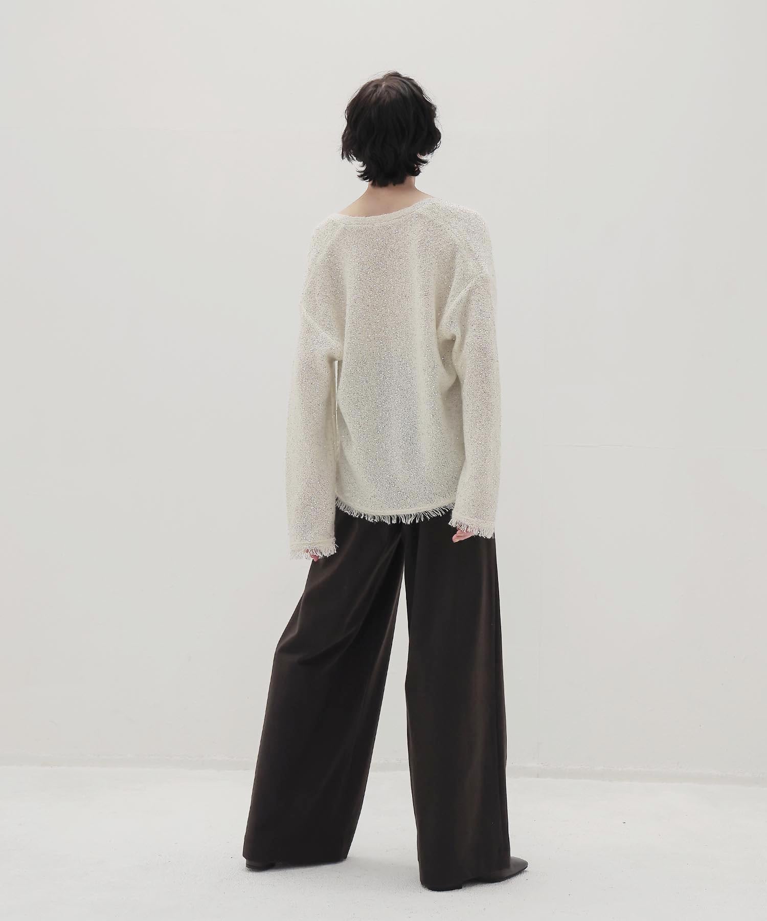 both sides brushed 2tuck pants