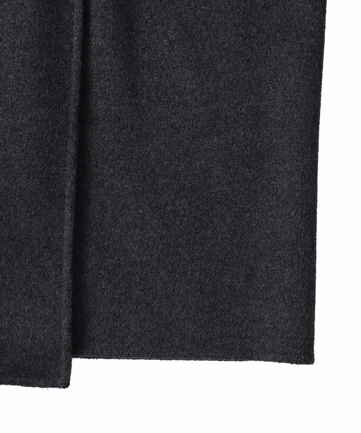 beaver W collar rever long coat