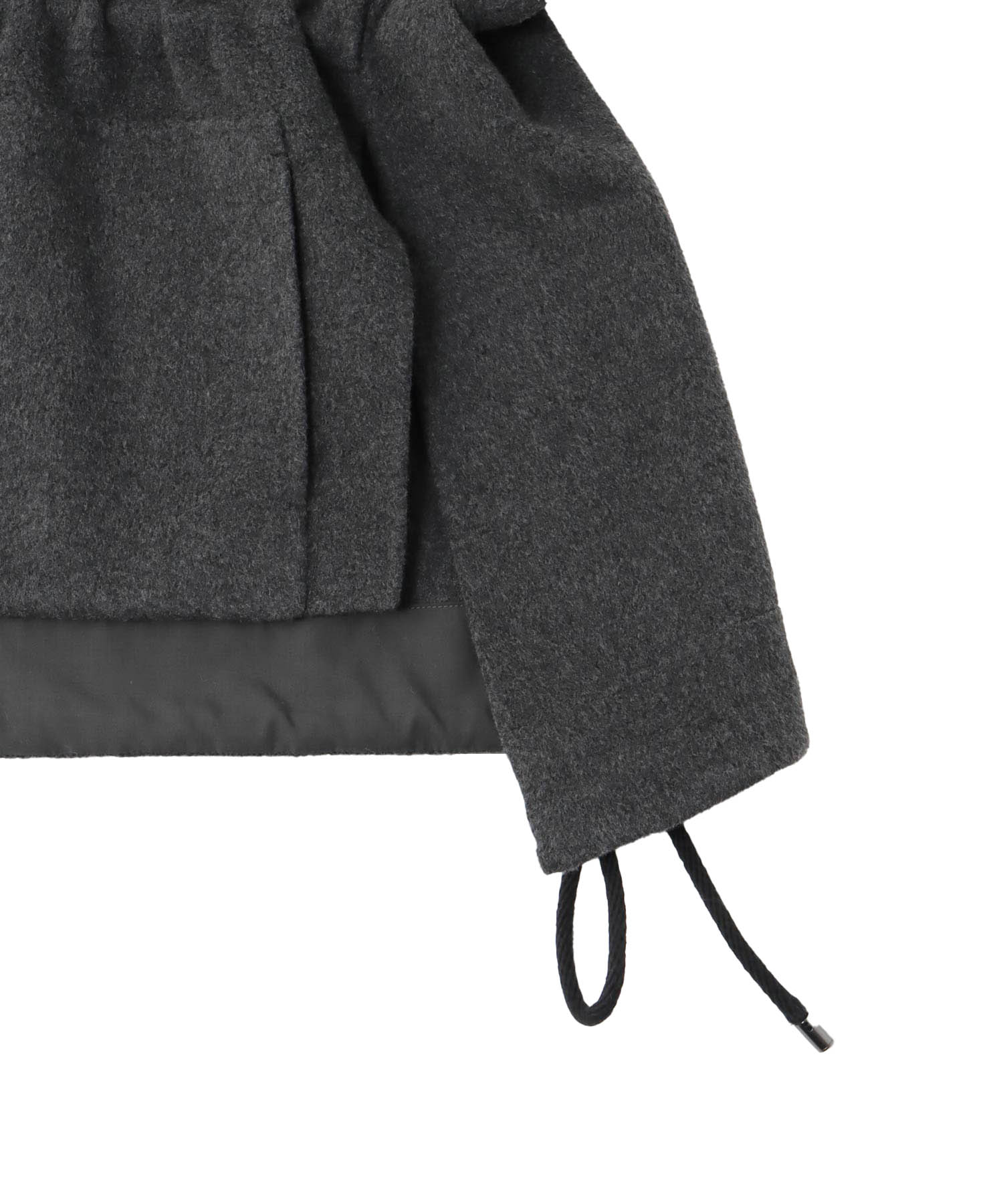 beaver long zip rever short coat