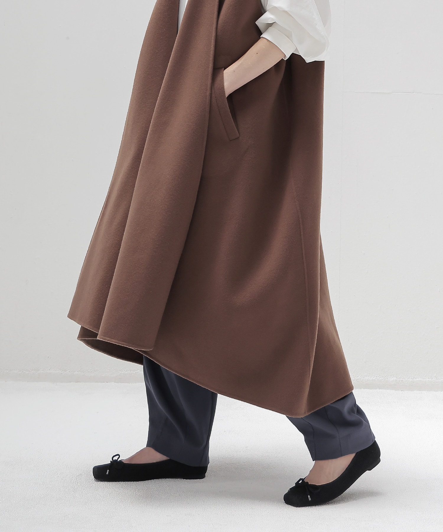egg shape long gilet