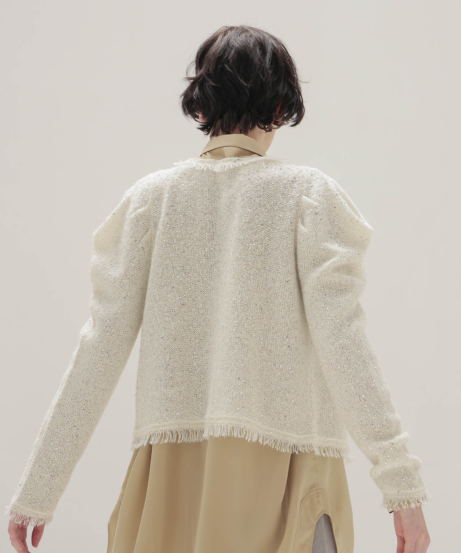 sequins lame cardigan