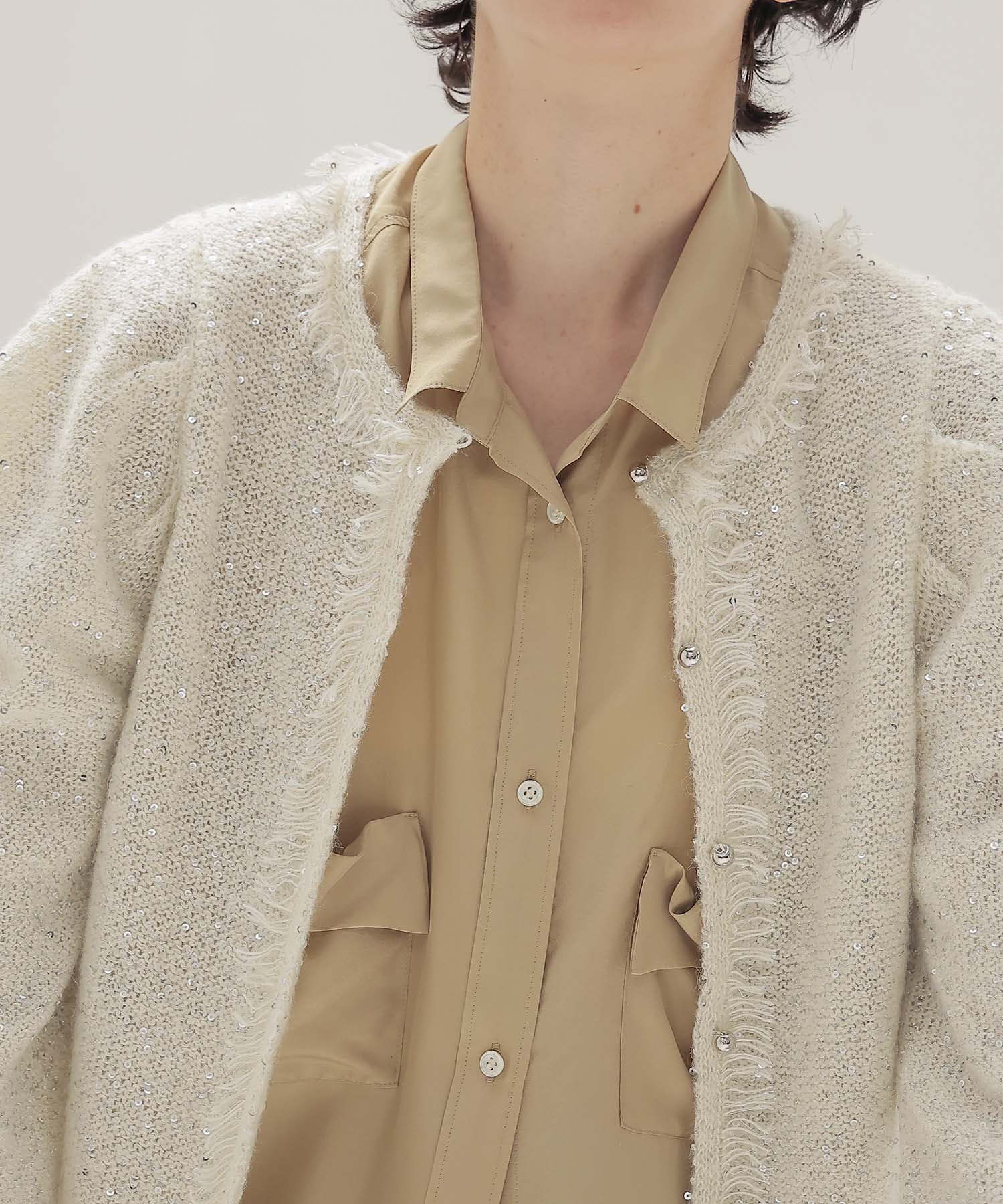 sequins lame cardigan