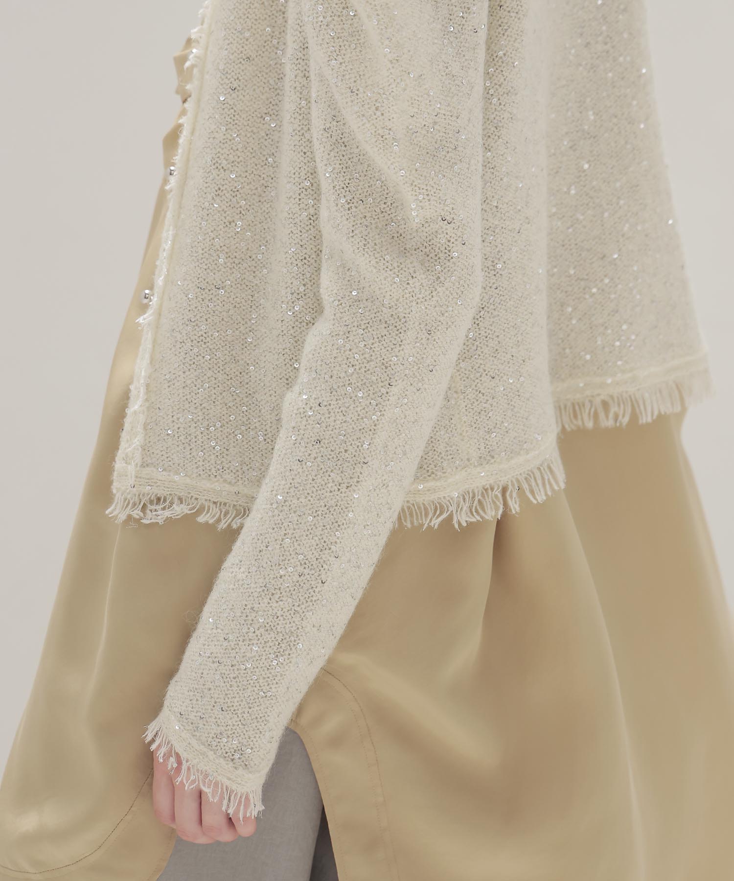 sequins lame cardigan