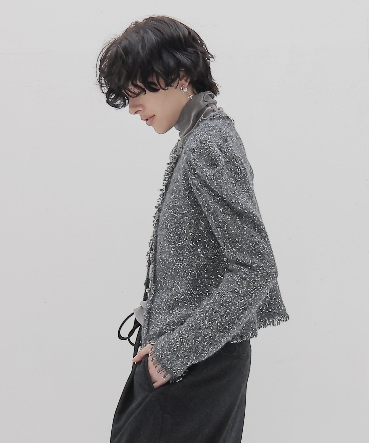 sequins lame cardigan