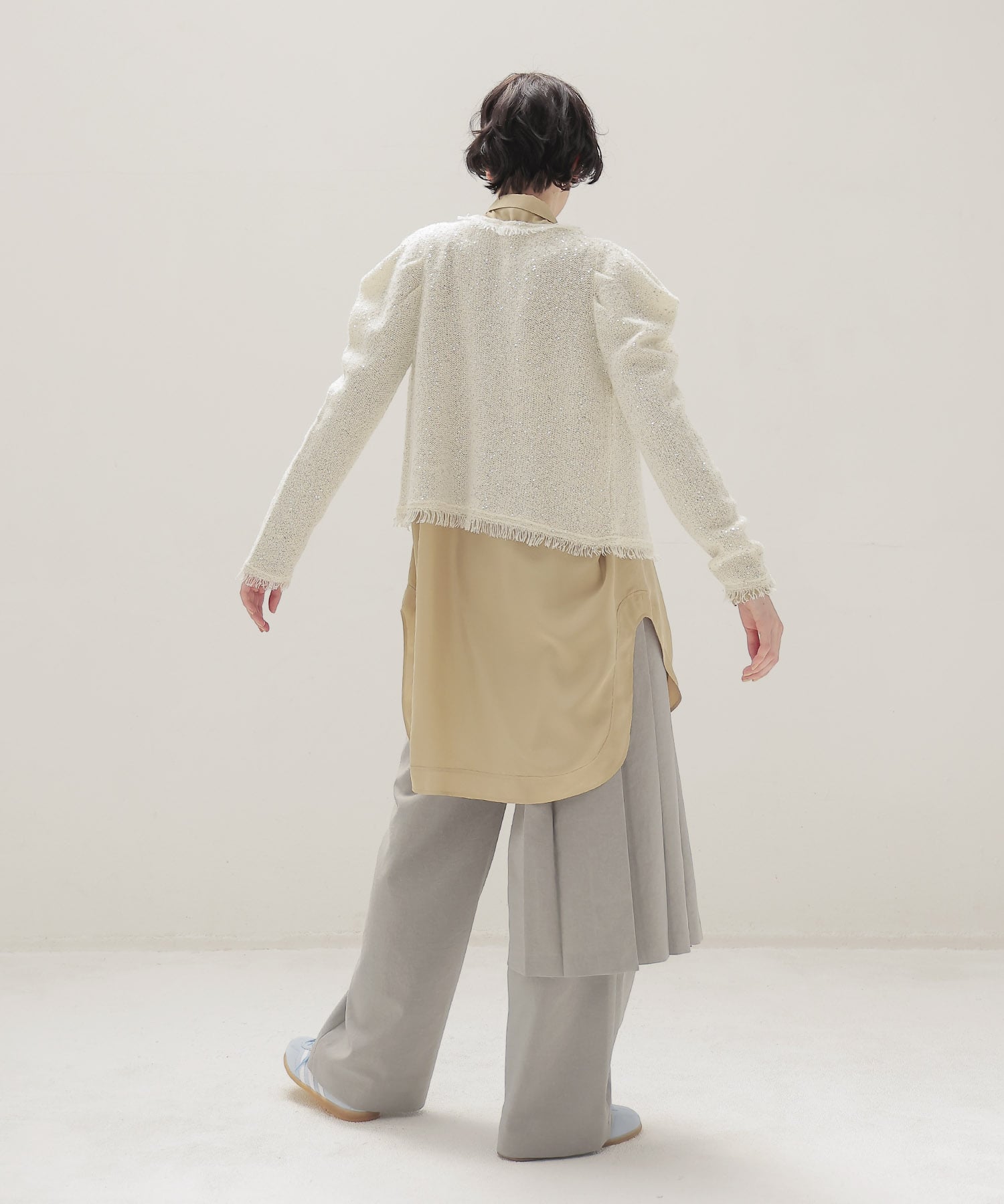 sequins lame cardigan