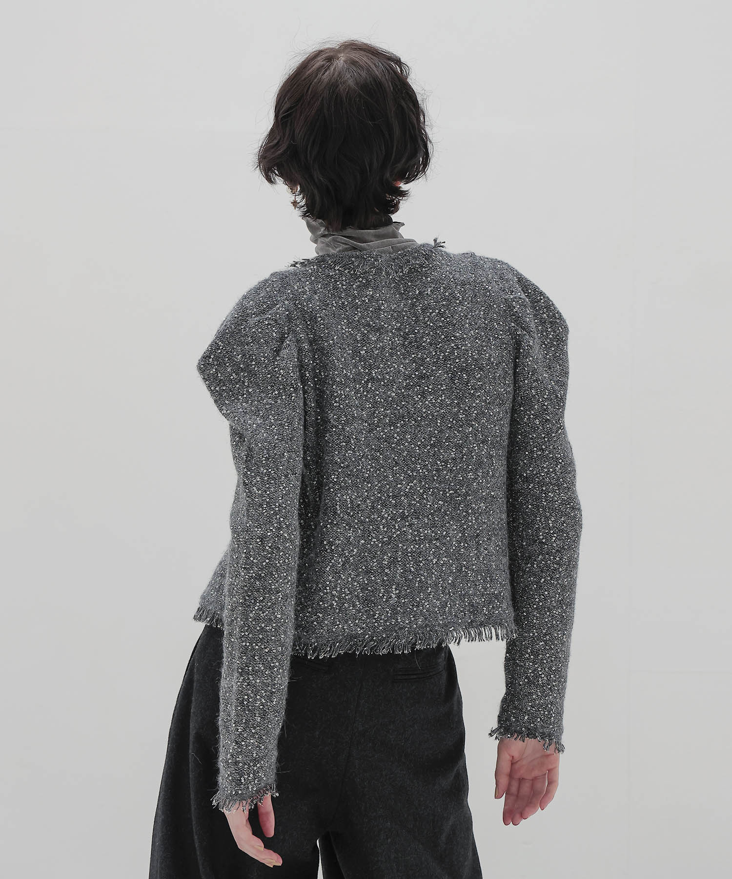 sequins lame cardigan