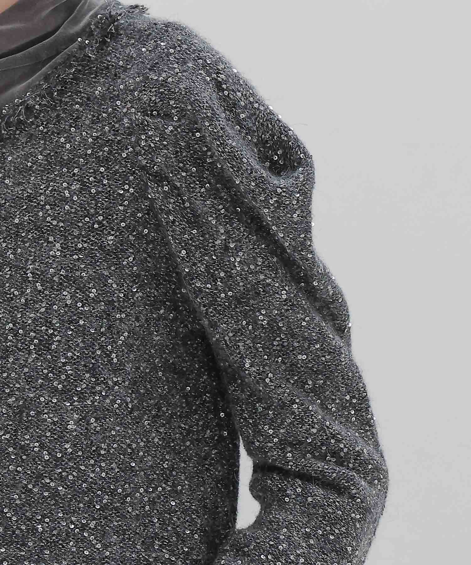 sequins lame cardigan