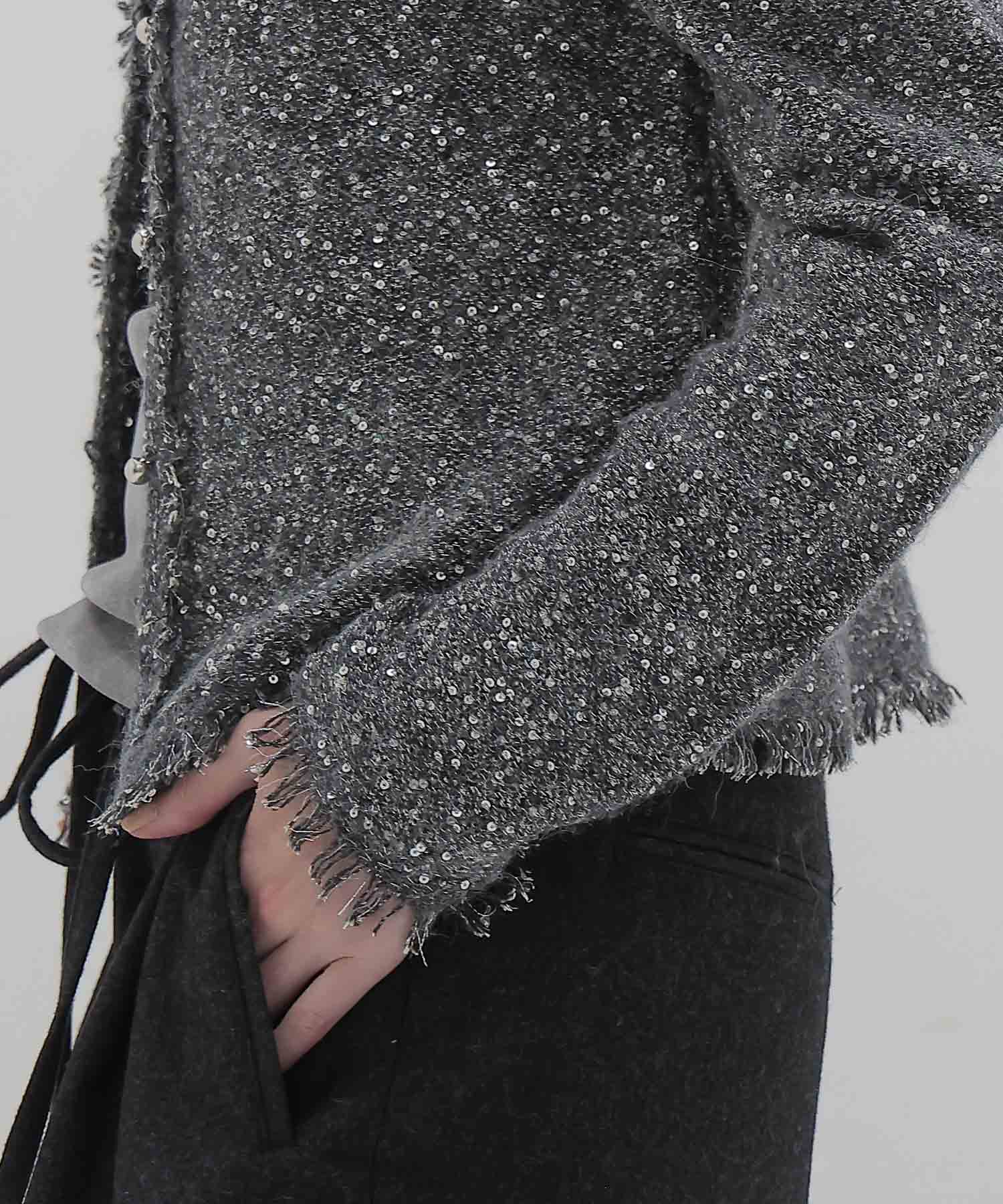 sequins lame cardigan