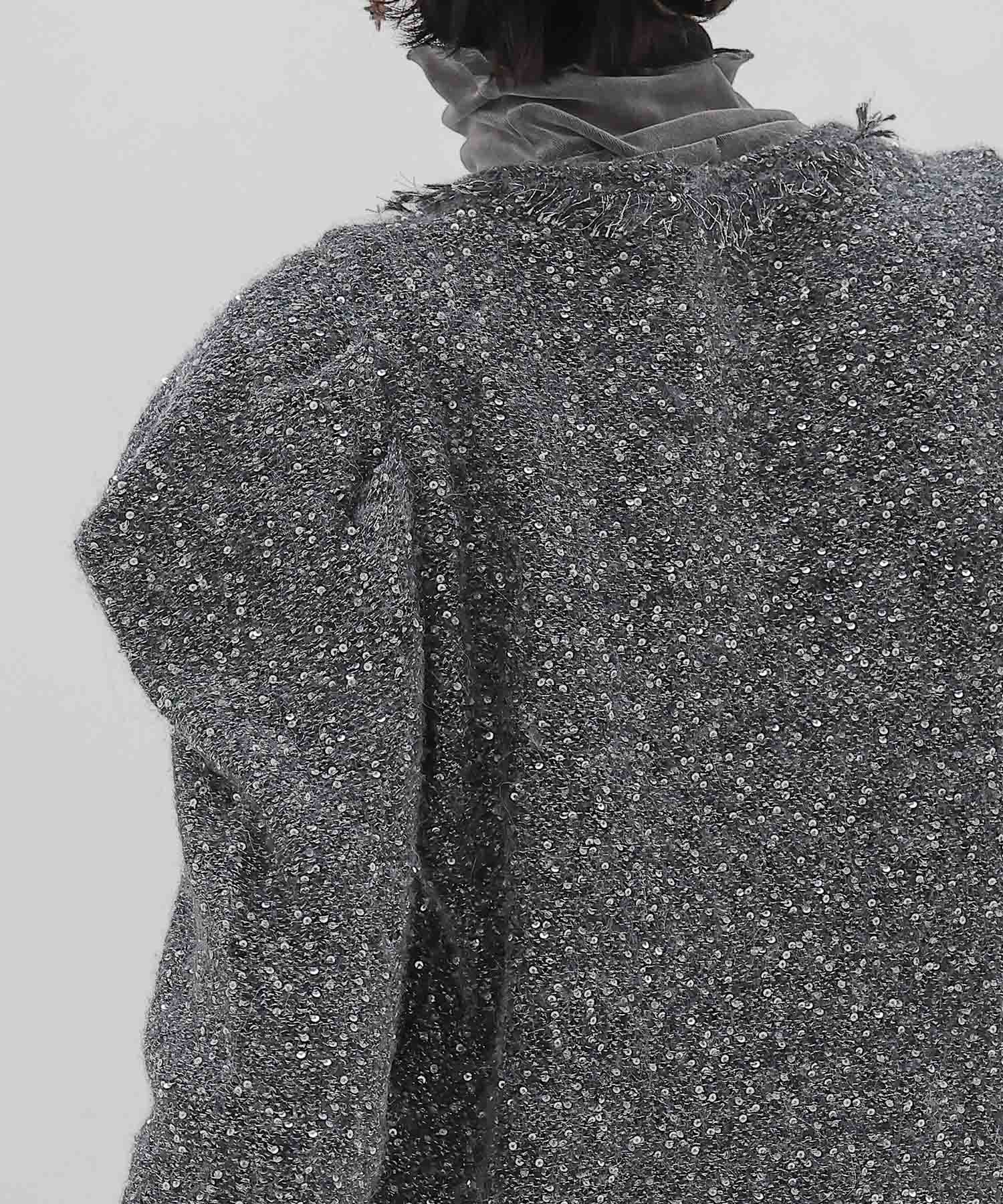 sequins lame cardigan