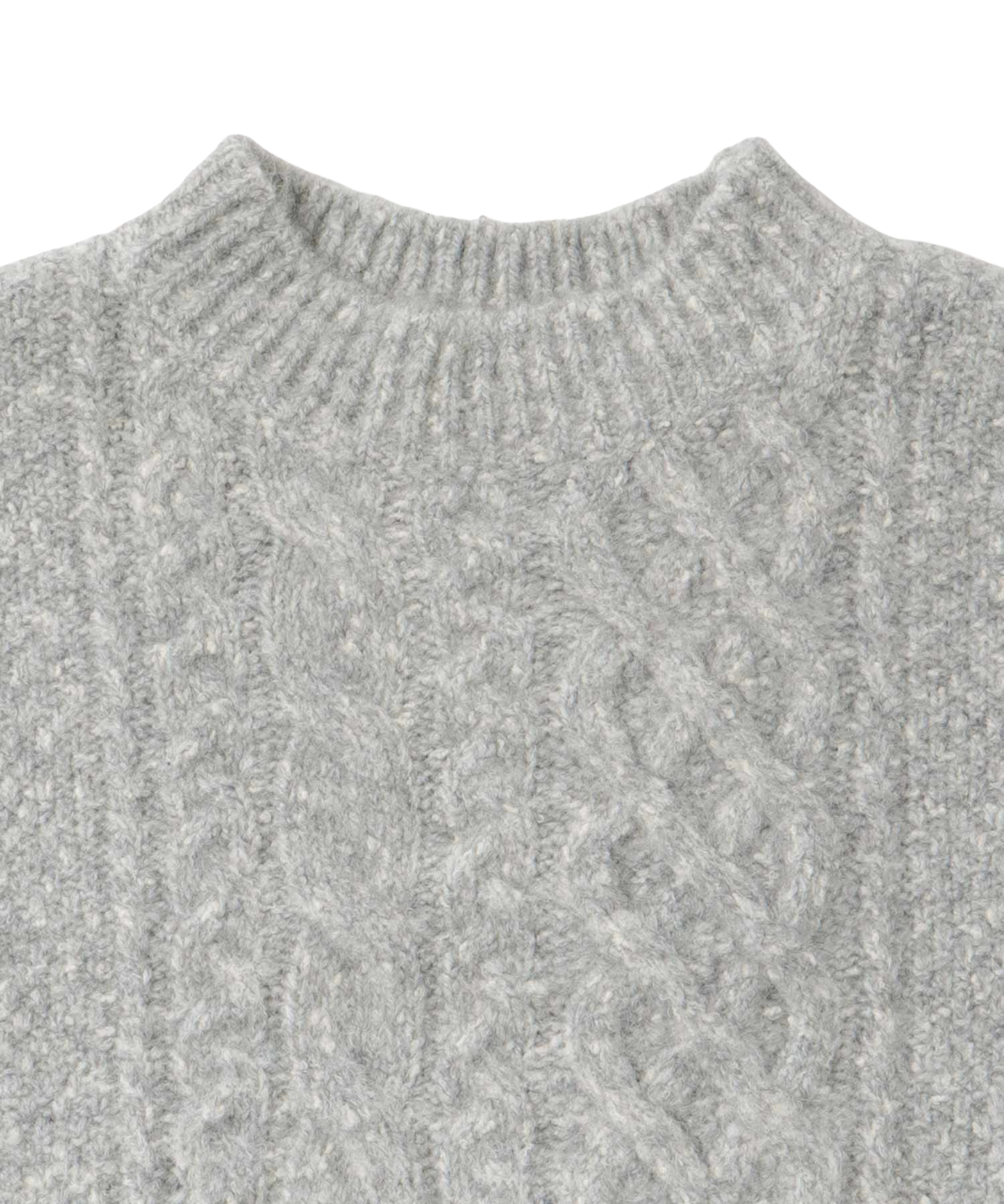 mix cable melange knit