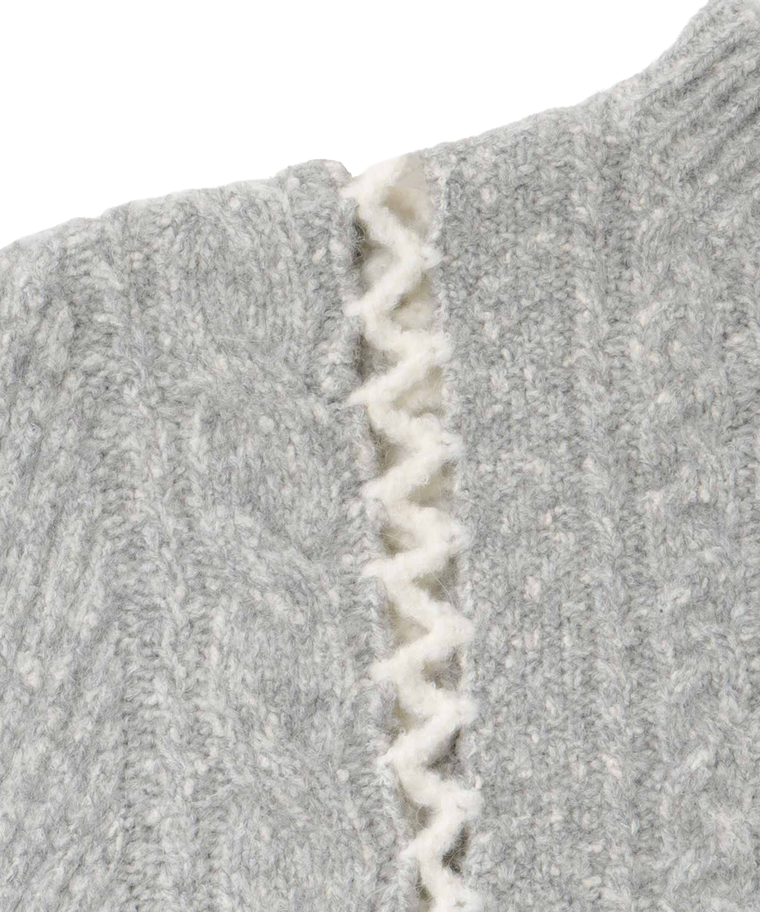 mix cable melange knit