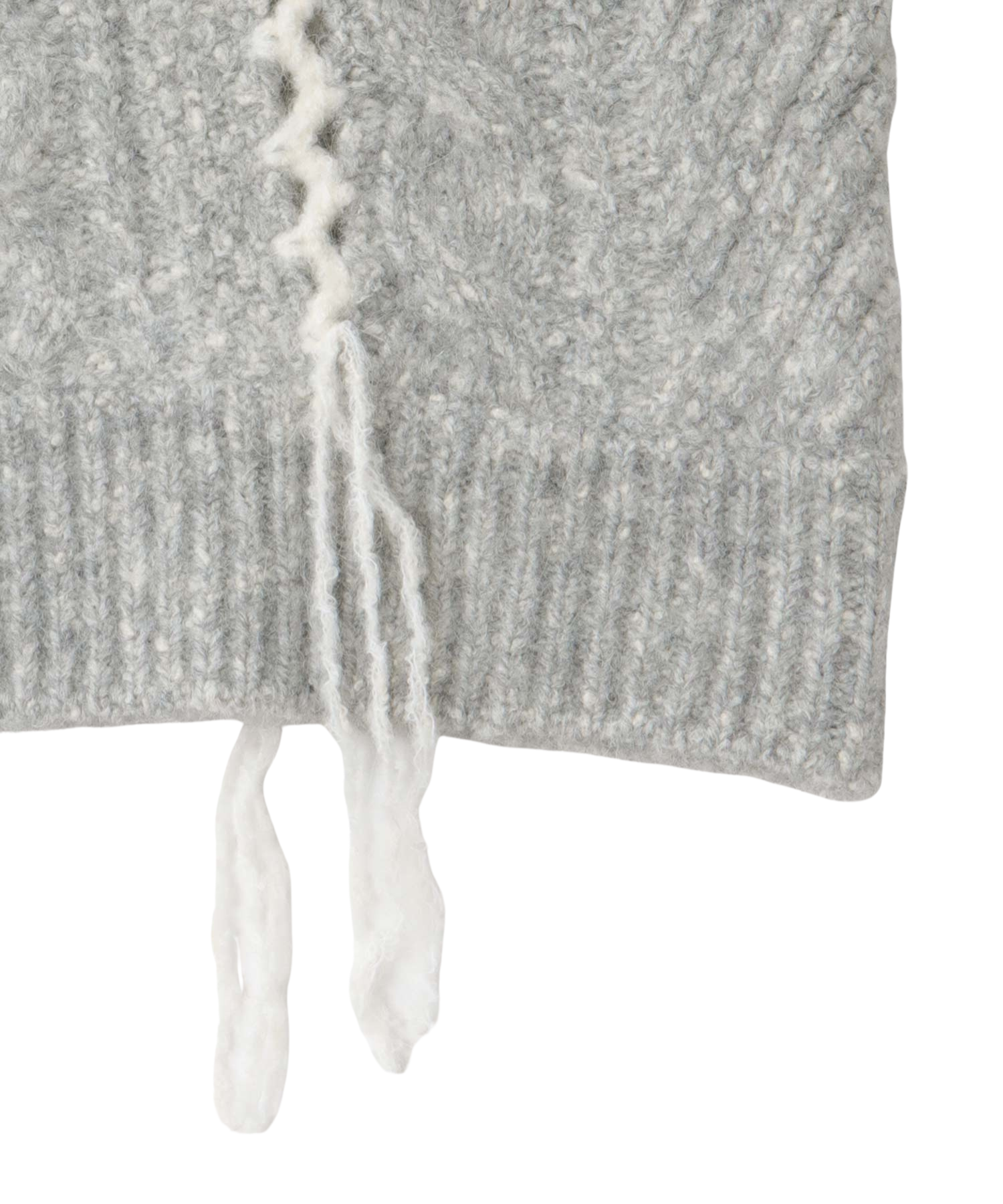 mix cable melange knit