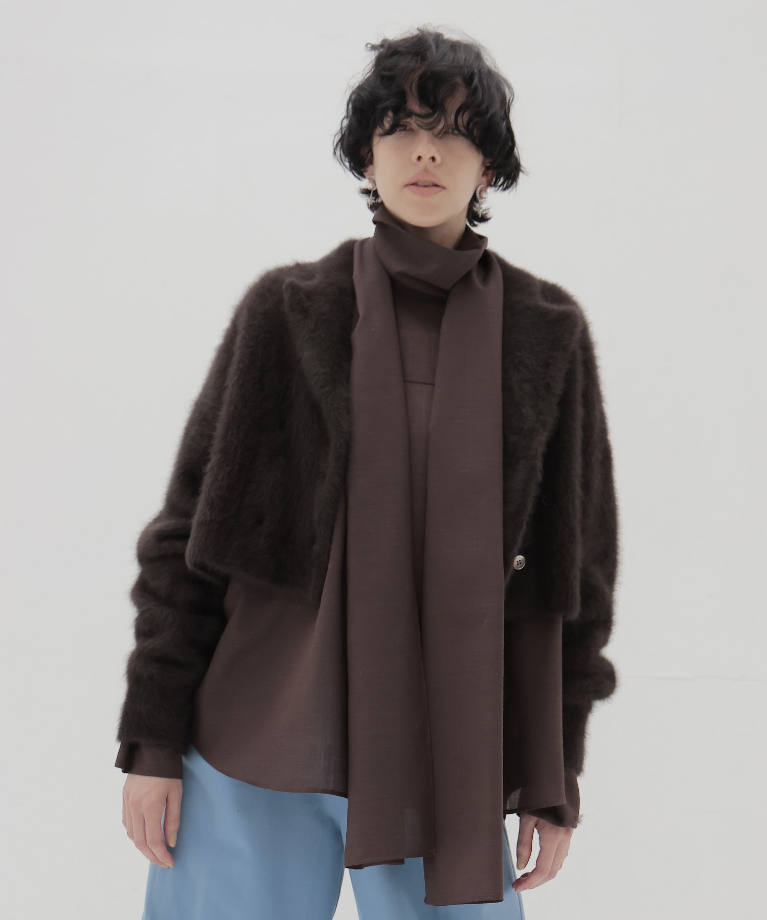 fox cashmere short ｗ jacket