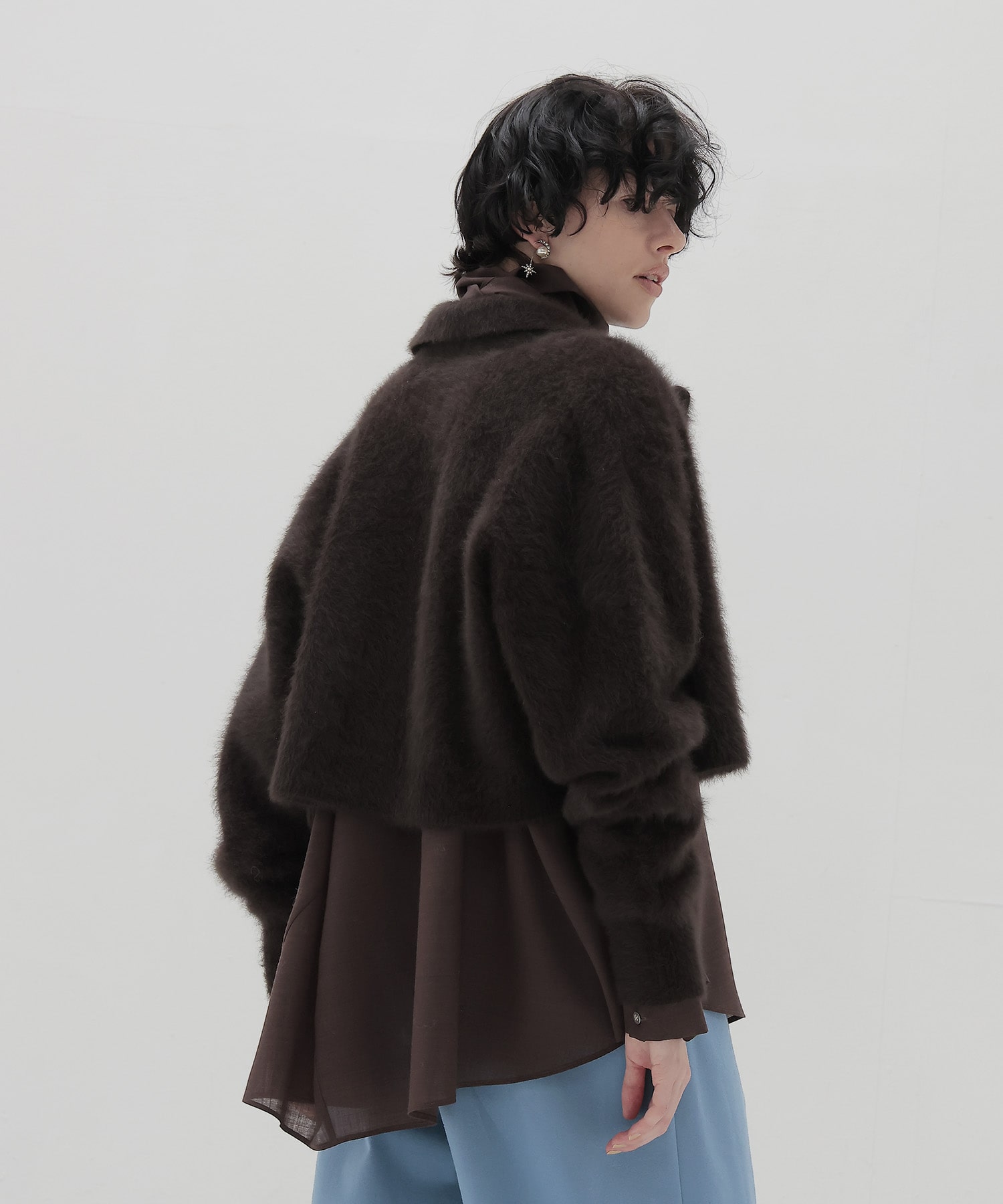 fox cashmere short ｗ jacket