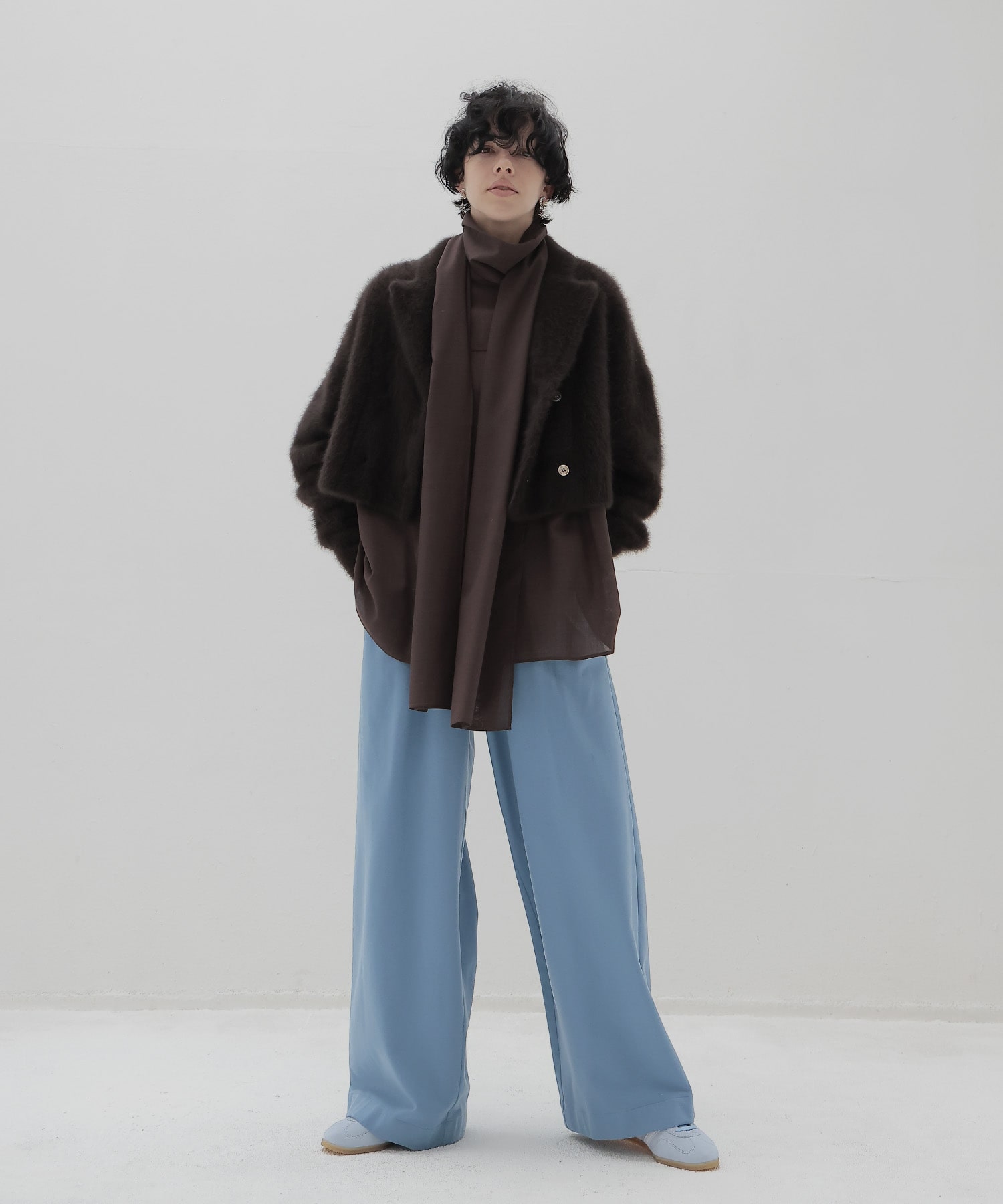 fox cashmere short ｗ jacket