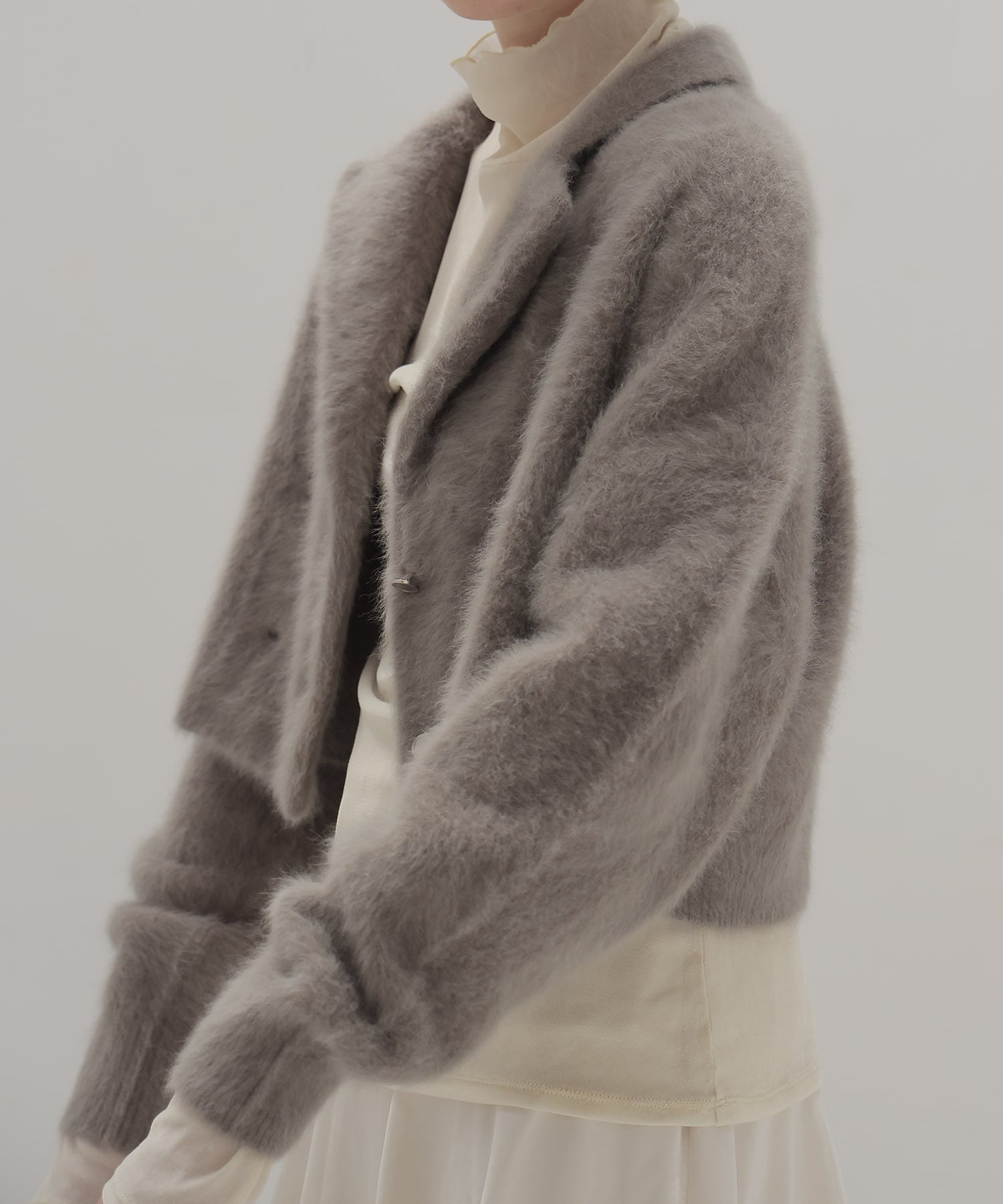 fox cashmere short ｗ jacket