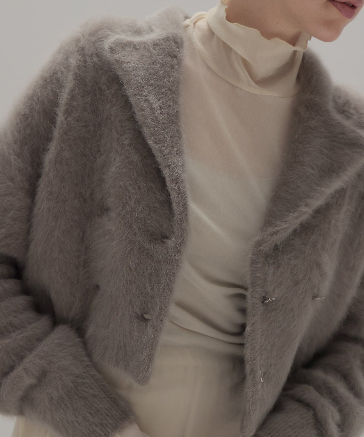 fox cashmere short ｗ jacket
