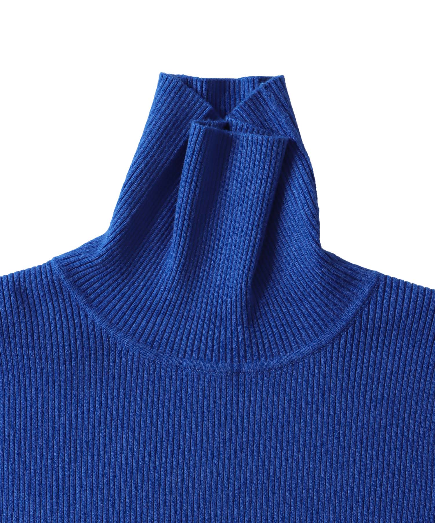 cutout rib turtleneck pull