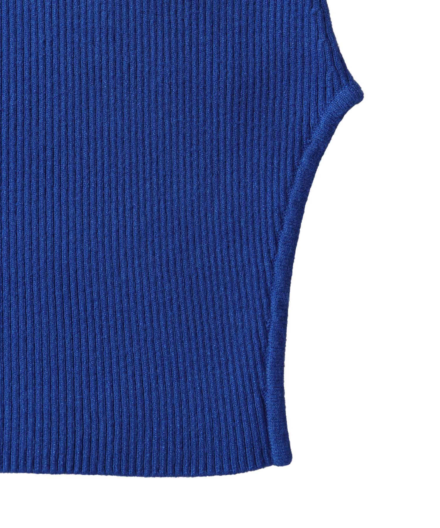 cutout rib turtleneck pull
