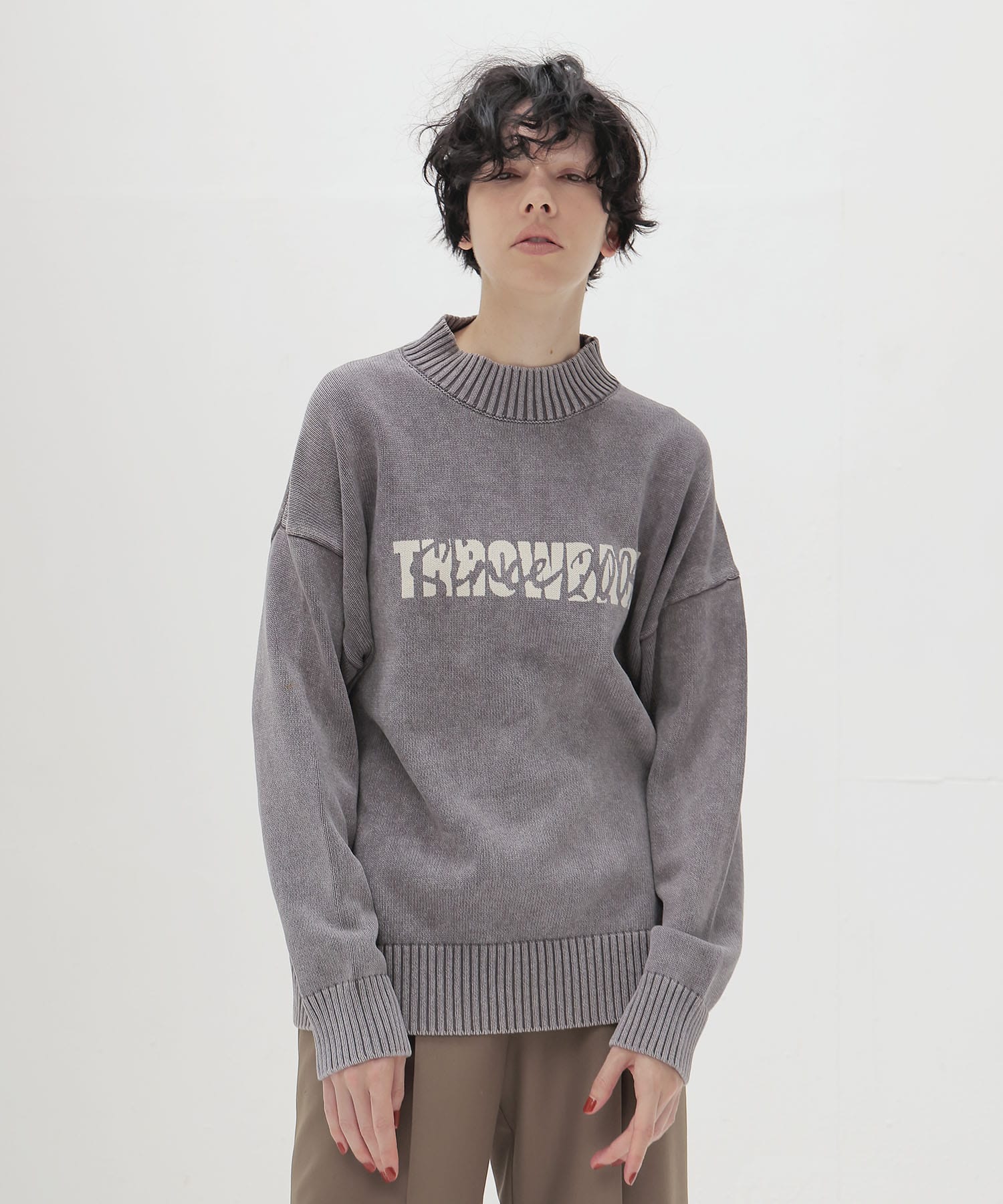 dicharge printing logo knit